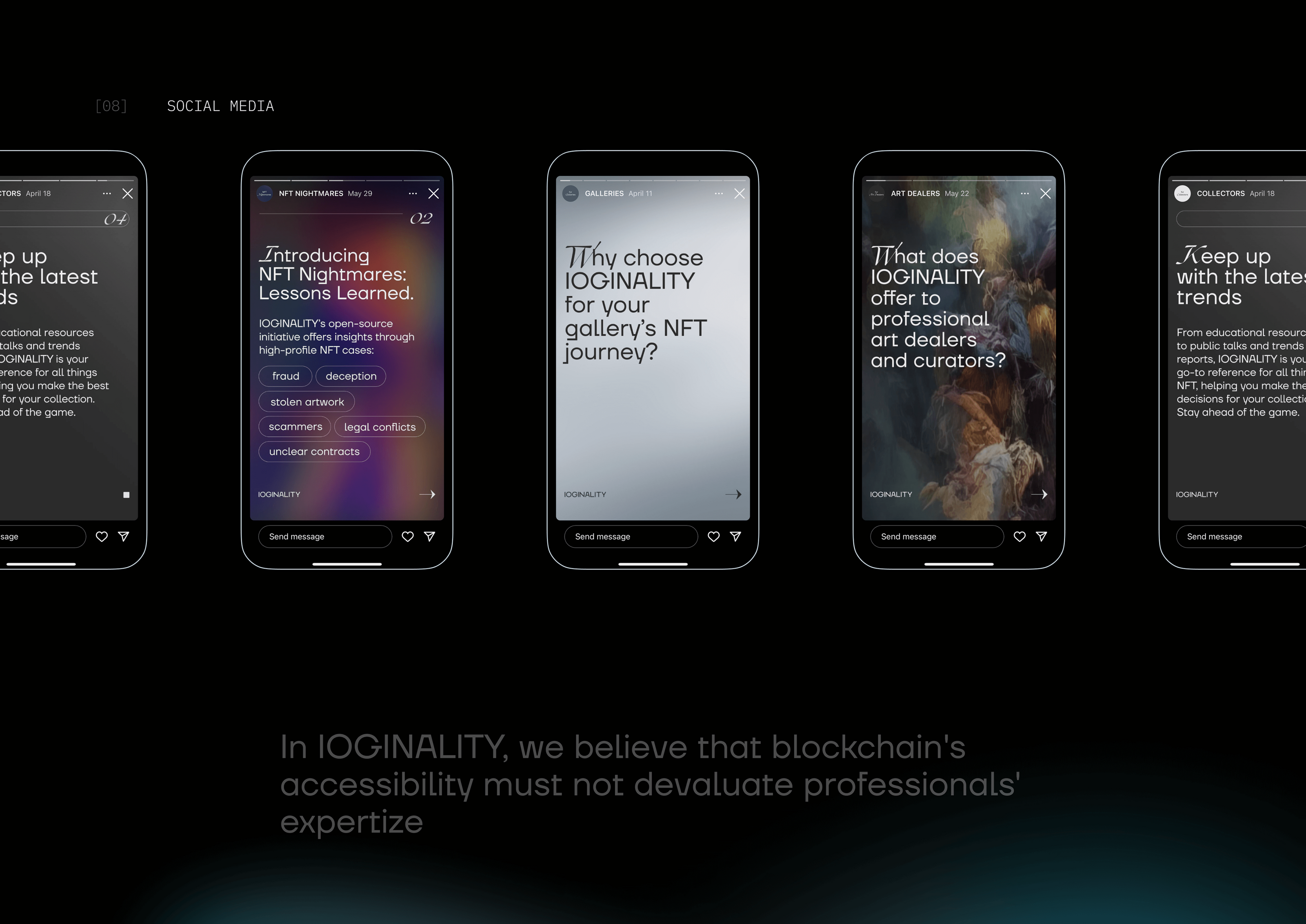 IOGINALITY — NFT-marketplace of offline modern art — Изображение №18 — Интерфейсы на Dprofile
