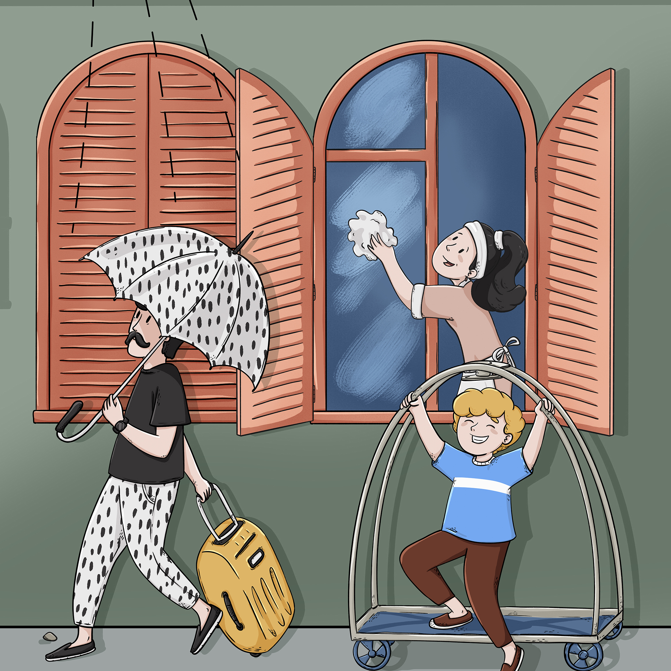 Hotel Life for ArkaHotel — Изображение №5 — Иллюстрация, Маркетинг на Dprofile