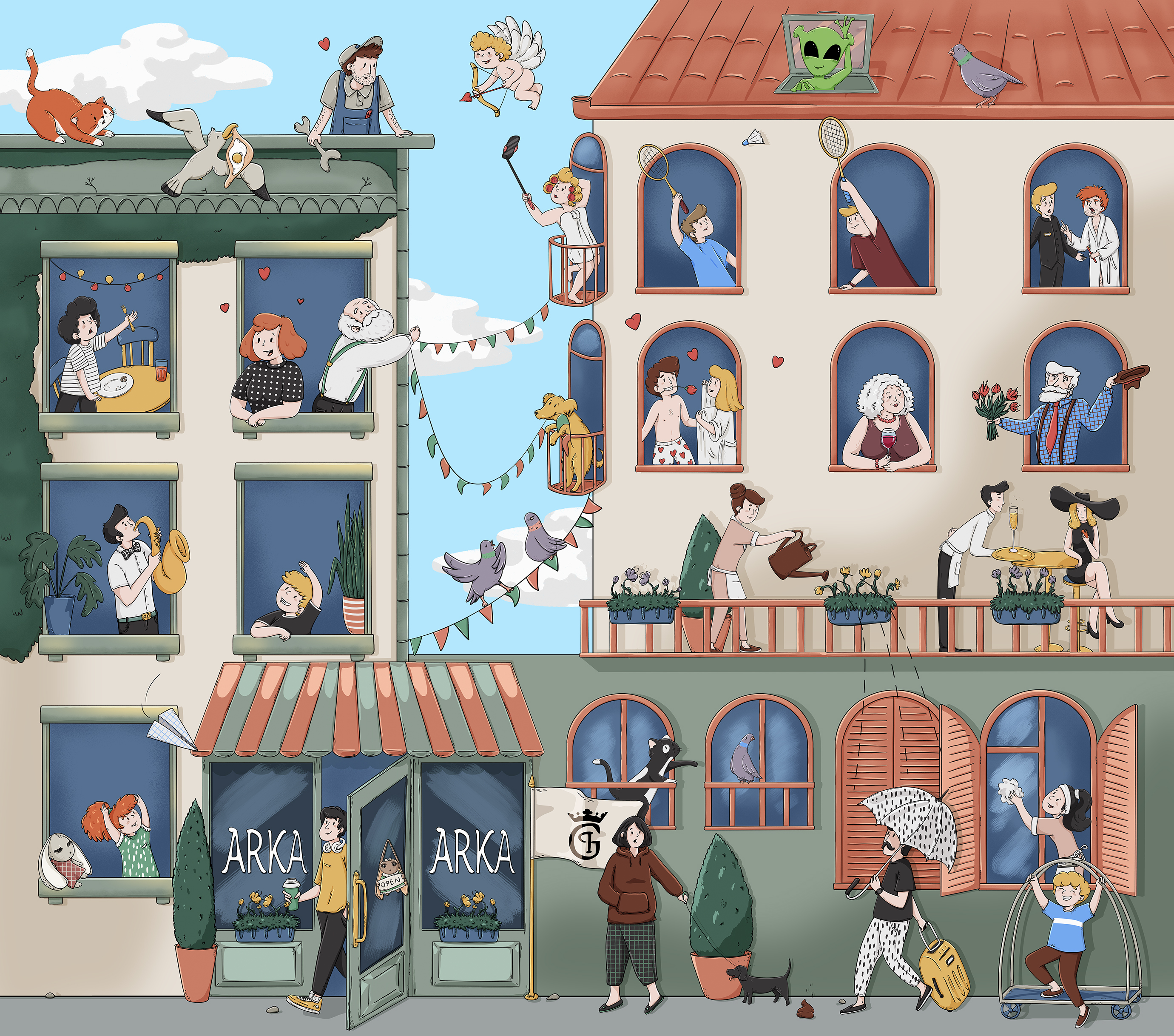 Hotel Life for ArkaHotel — Изображение №3 — Иллюстрация, Маркетинг на Dprofile