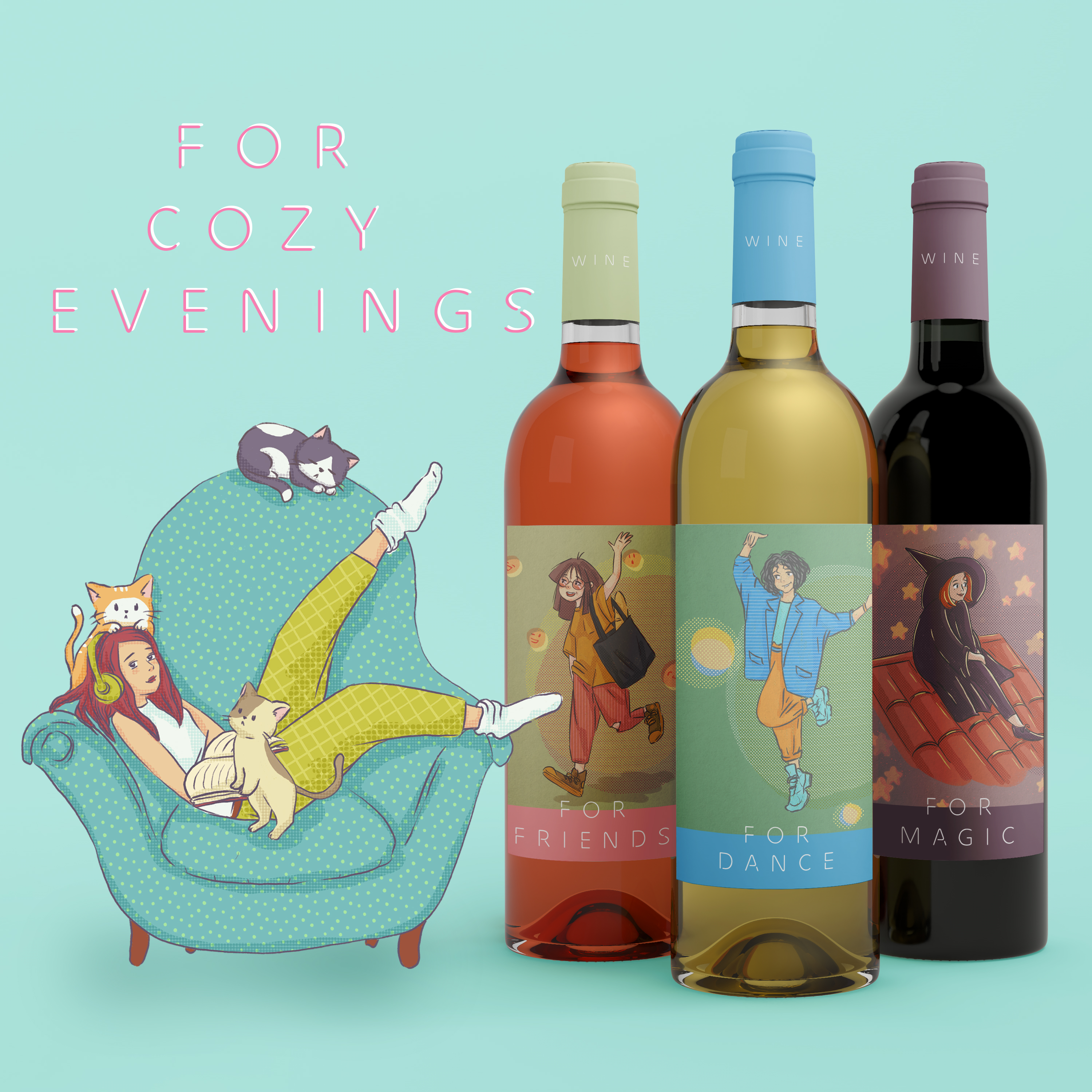 Girls: wine lables — Изображение №6 — Брендинг, Иллюстрация на Dprofile