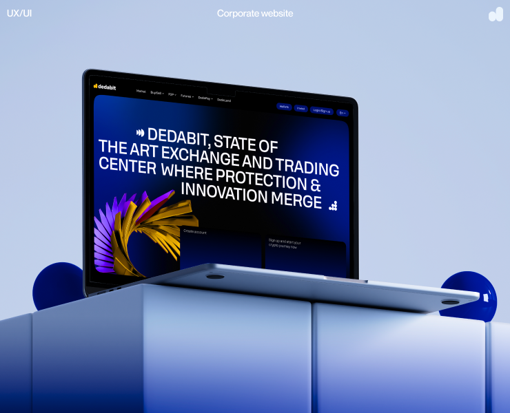 CRYPTO TRADE WEBSITE | UX UI DESIGN | CORPORATE — Интерфейсы, Иллюстрация на Dprofile