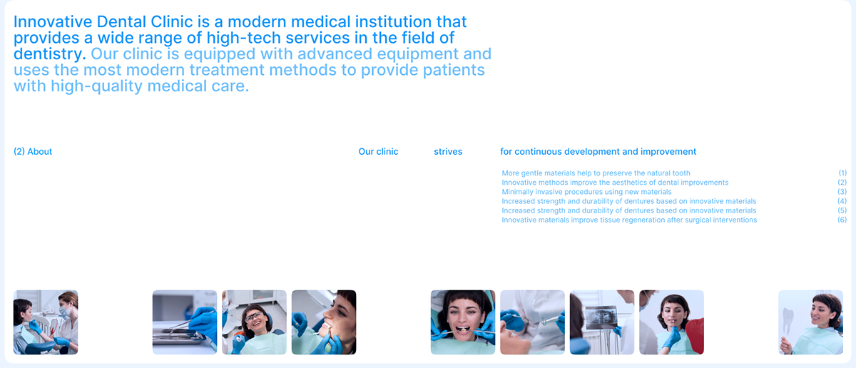 DENTAL MEDICAL WEBSITE | UX UI DESIGN — Изображение №2 — Интерфейсы, Графика на Dprofile