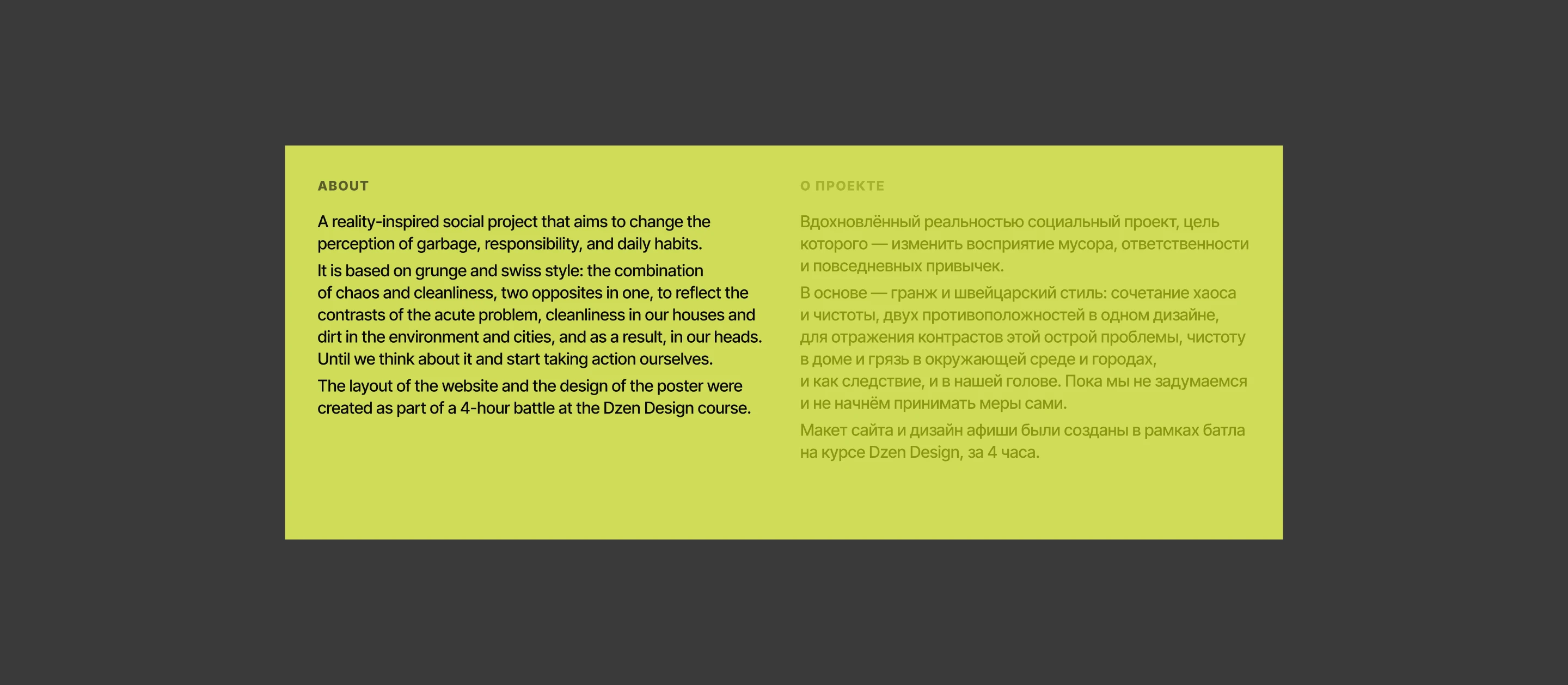 garbage problem / web design and posters — Изображение №2 — Интерфейсы, Графика на Dprofile