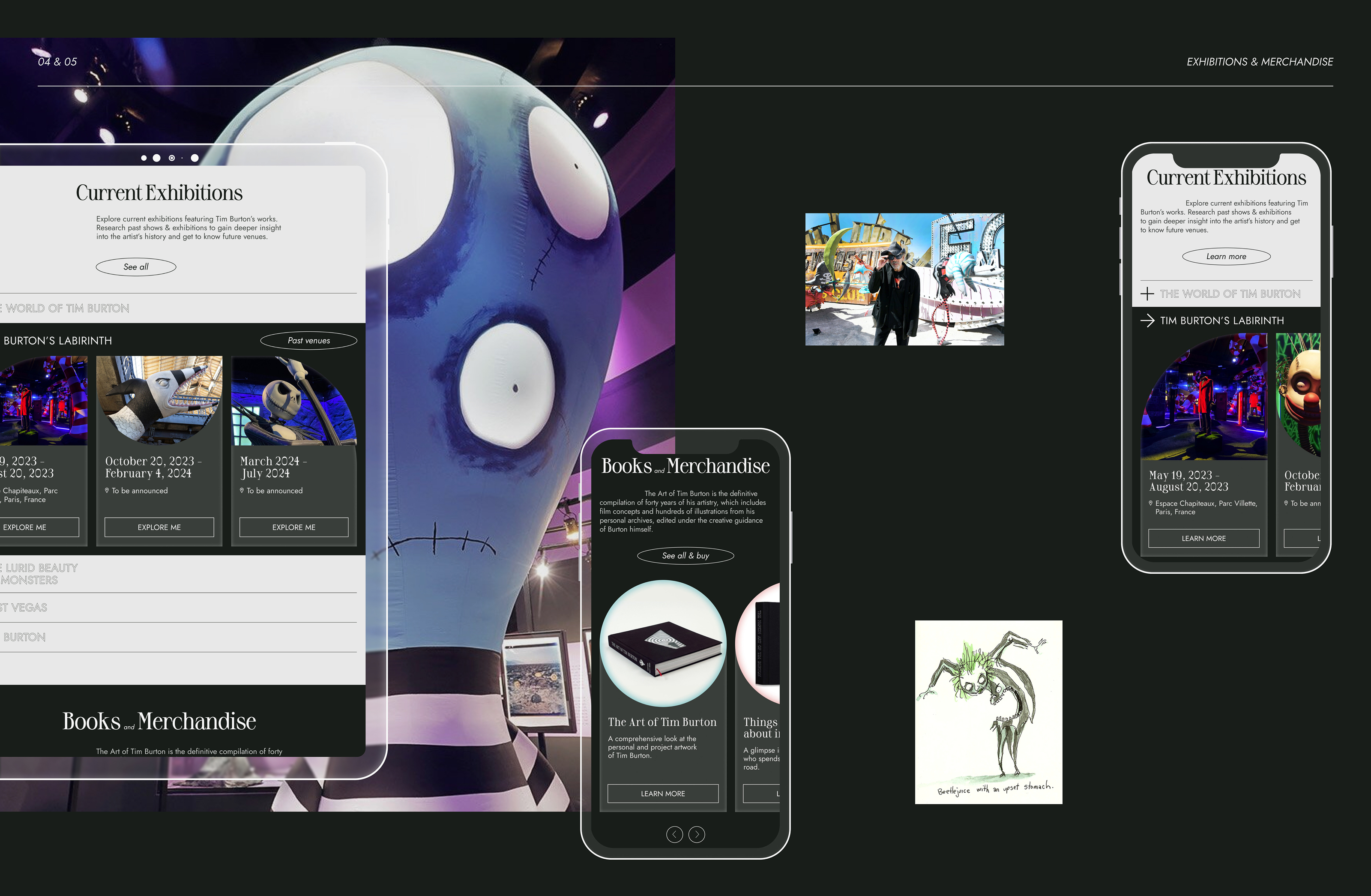 Redesign concept / Tim Burton website — Изображение №8 — Интерфейсы на Dprofile