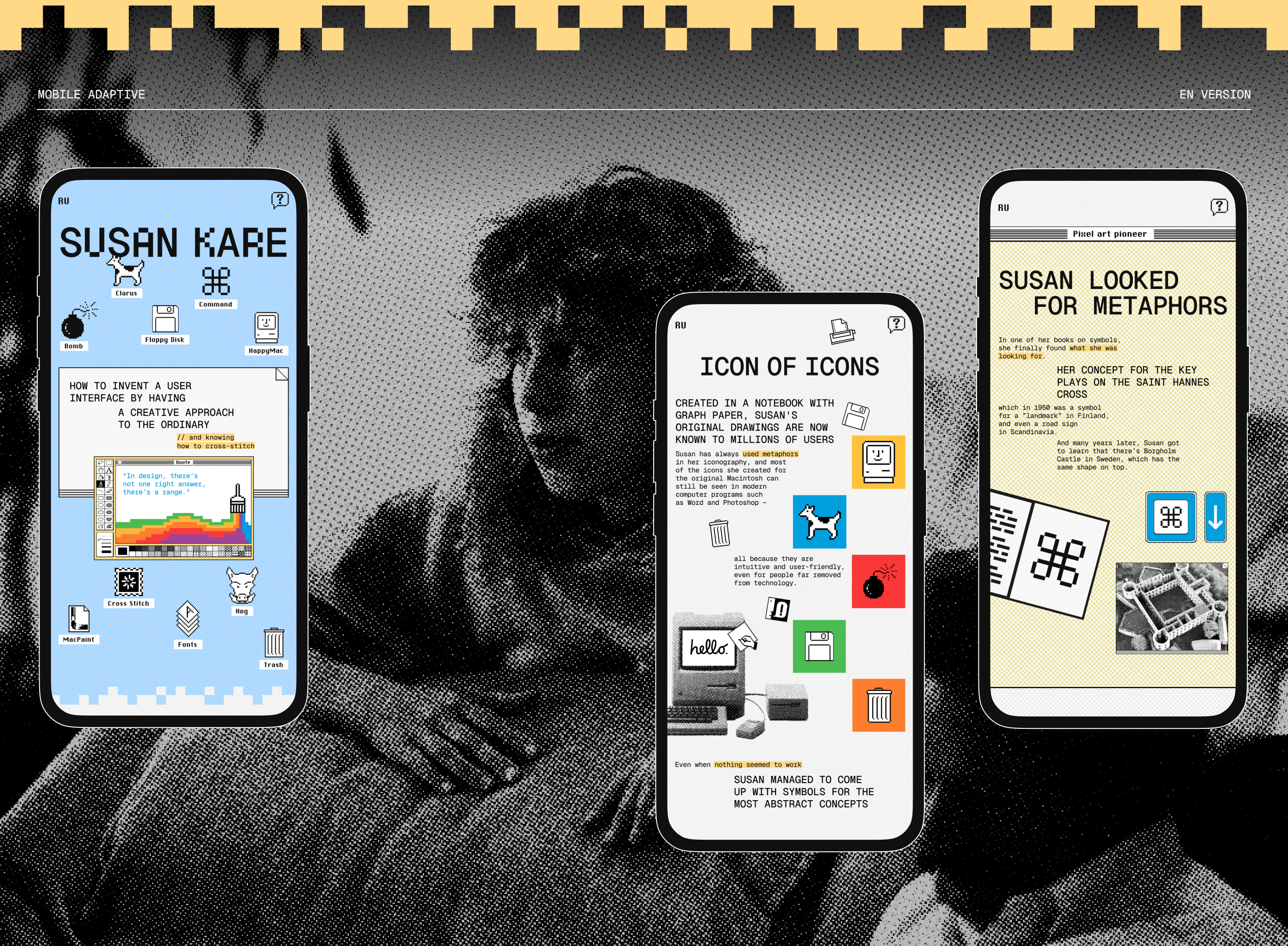 Susan Kare Pixels / Creative longread / Tilda — Изображение №9 — Интерфейсы на Dprofile