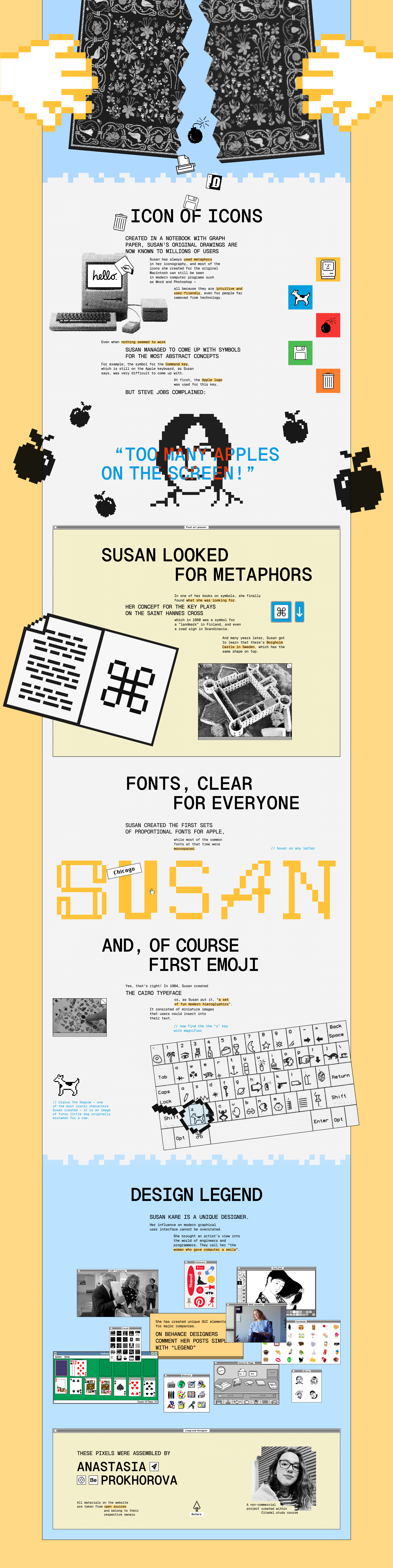 Susan Kare Pixels / Creative longread / Tilda — Изображение №8 — Интерфейсы на Dprofile
