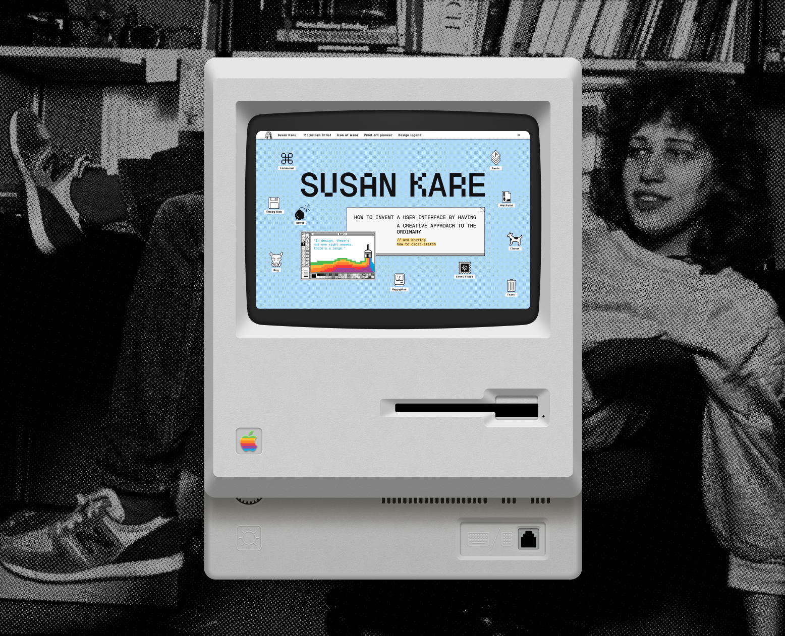 Susan Kare Pixels / Creative longread / Tilda — Интерфейсы на Dprofile