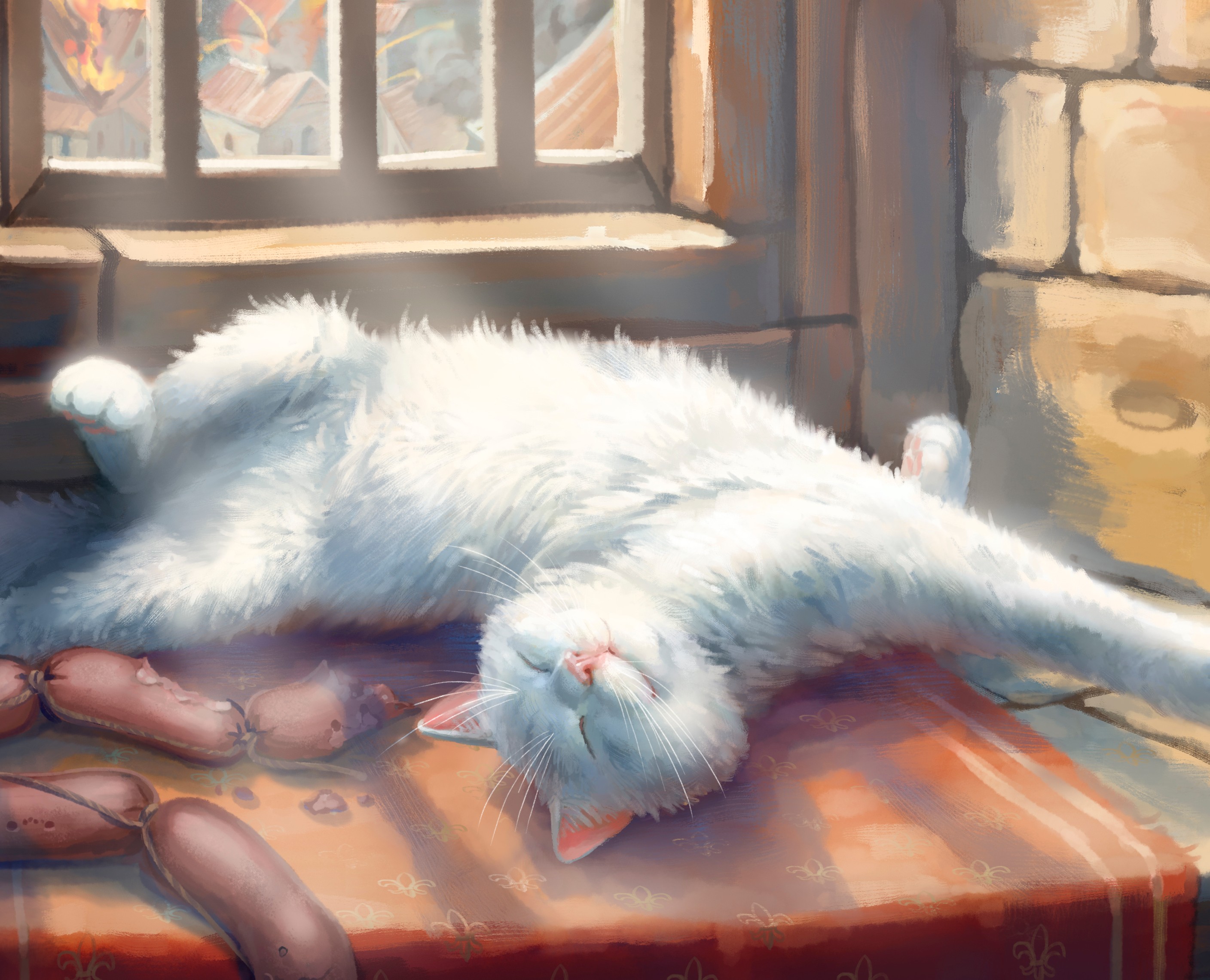 Кот спит — Иллюстрация, Графика на Dprofile