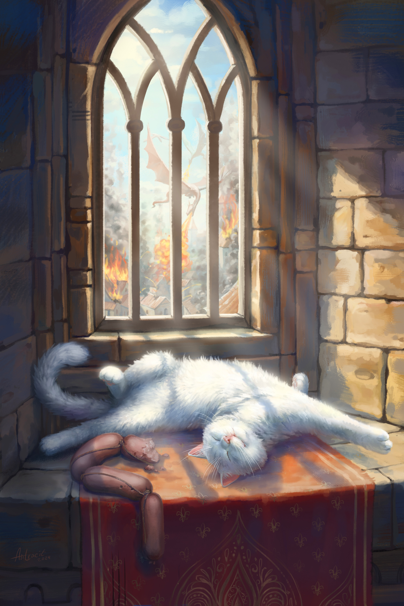 Кот спит — Изображение №1 — Иллюстрация, Графика на Dprofile