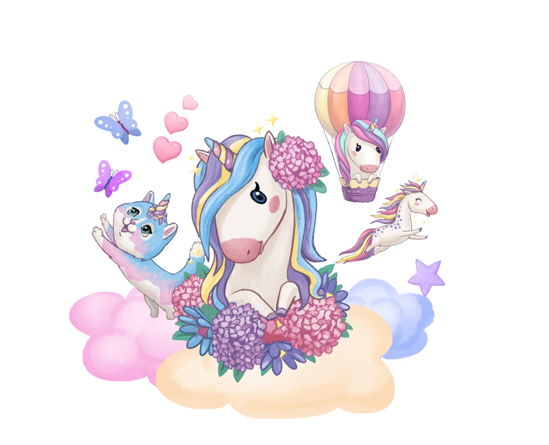 Unicorns — Иллюстрация на Dprofile