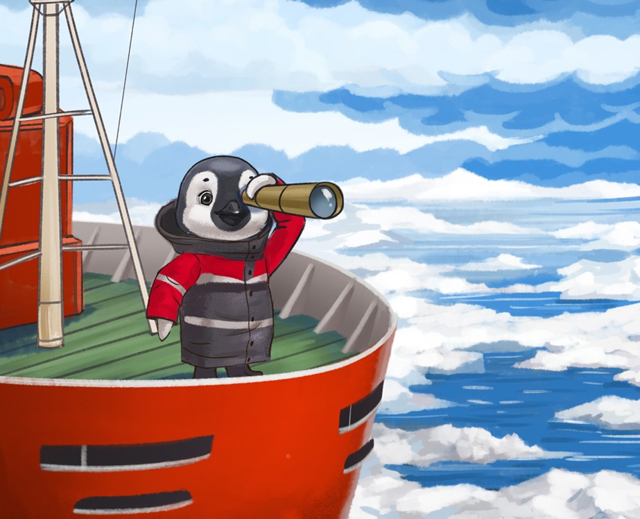 Tommy the penguin is going home — Иллюстрация на Dprofile