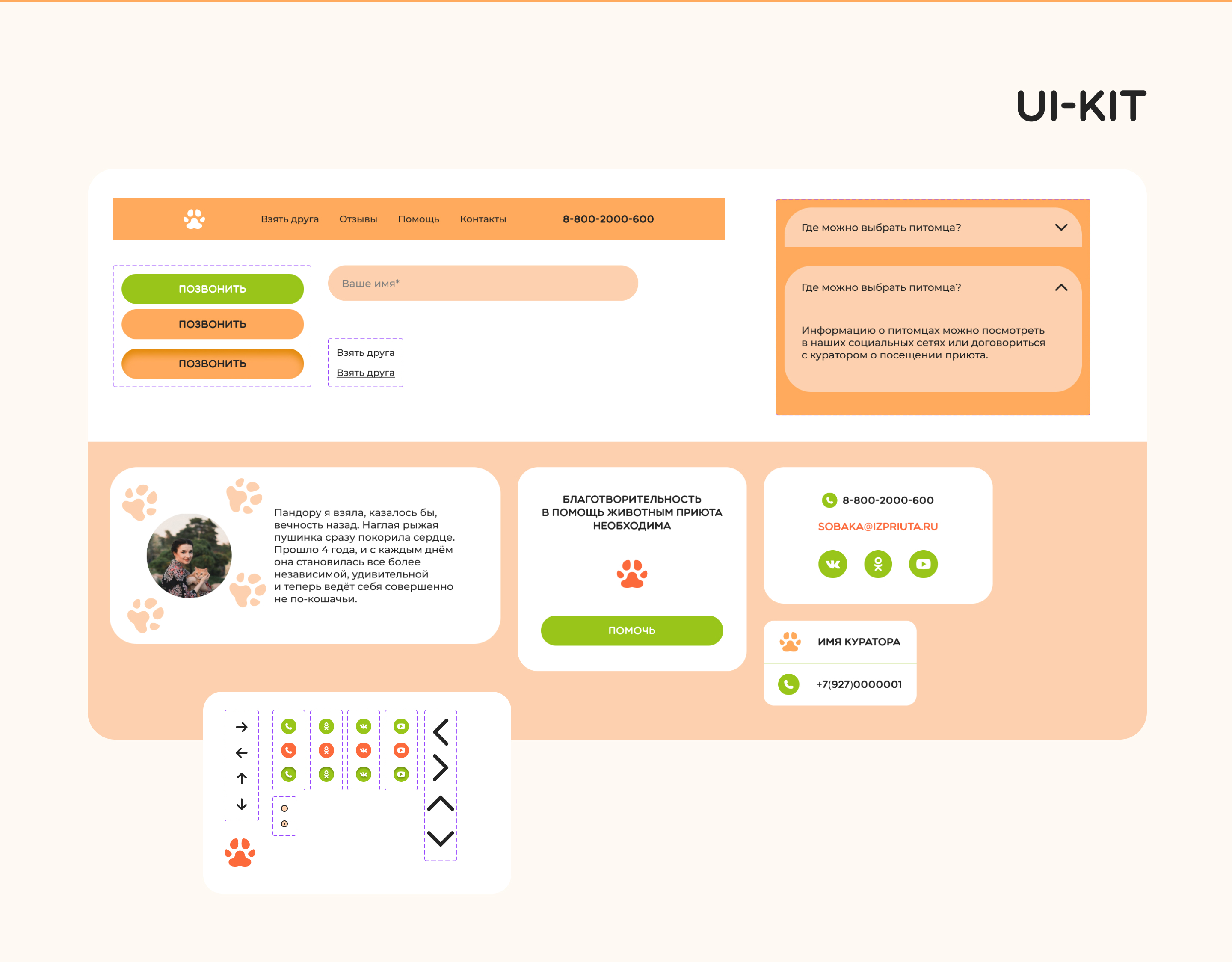 Лендинг приюта для животных Animal Shelter Landing Page — Изображение №6 — Интерфейсы на Dprofile