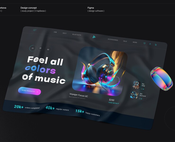 Poly Headphones | Redesign concept на Dprofile