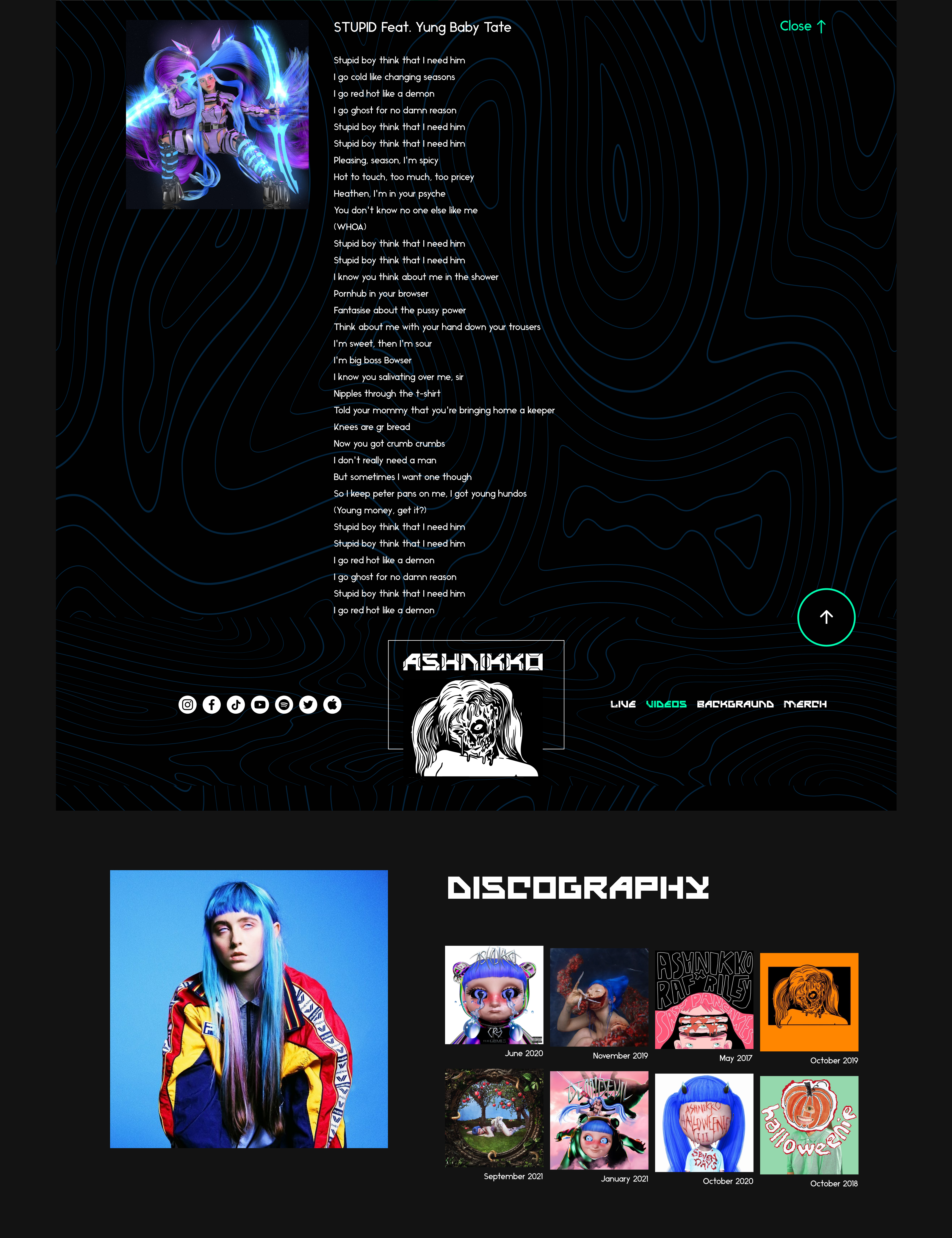 Web.s redesign concept 2022| Ashnikko — Изображение №3 — Интерфейсы на Dprofile