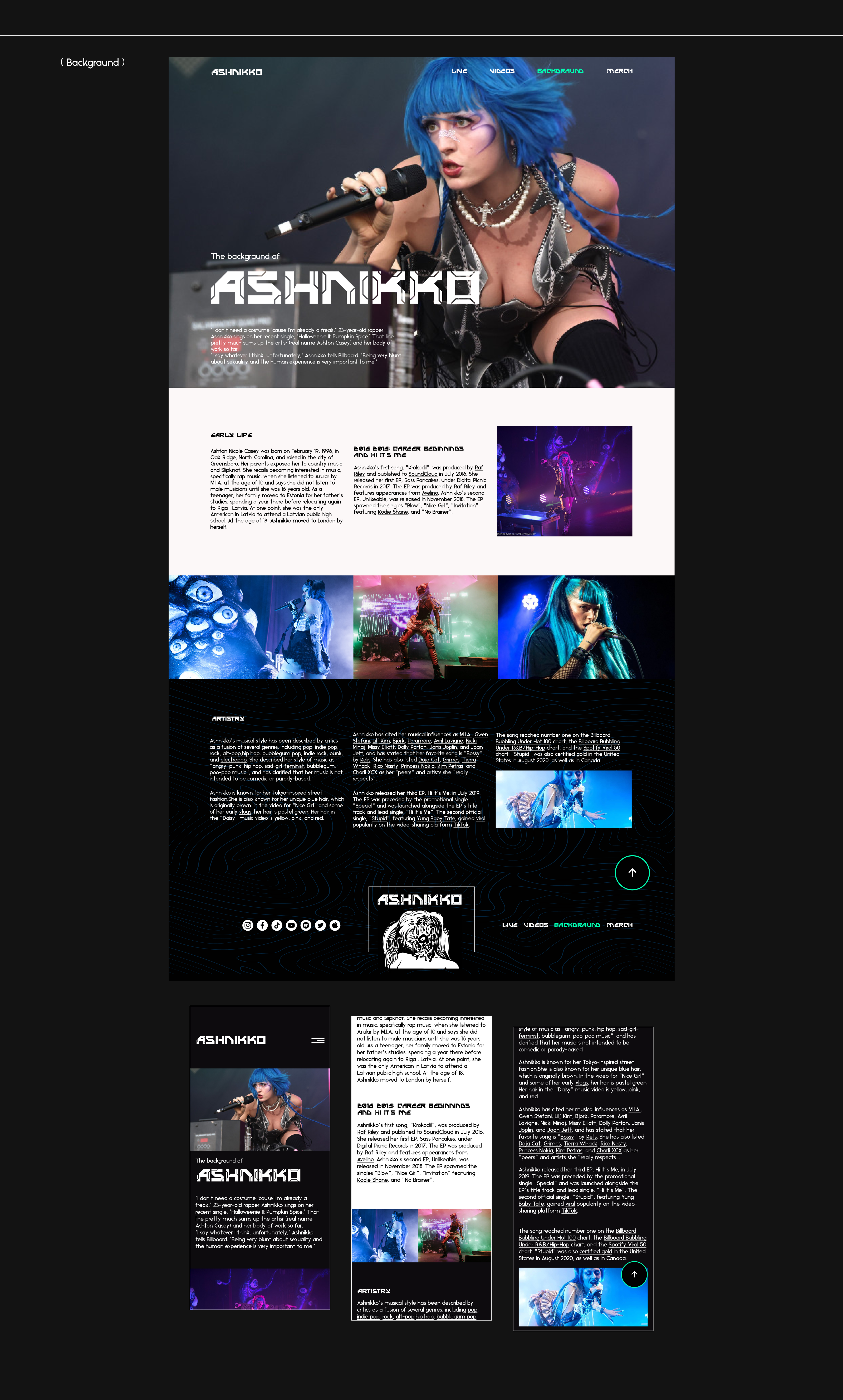 Web.s redesign concept 2022| Ashnikko — Изображение №5 — Интерфейсы на Dprofile