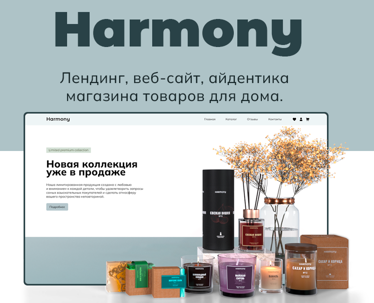 Дизайн лендинга, сайта, продукта  | Harmony — Интерфейсы, Брендинг на Dprofile