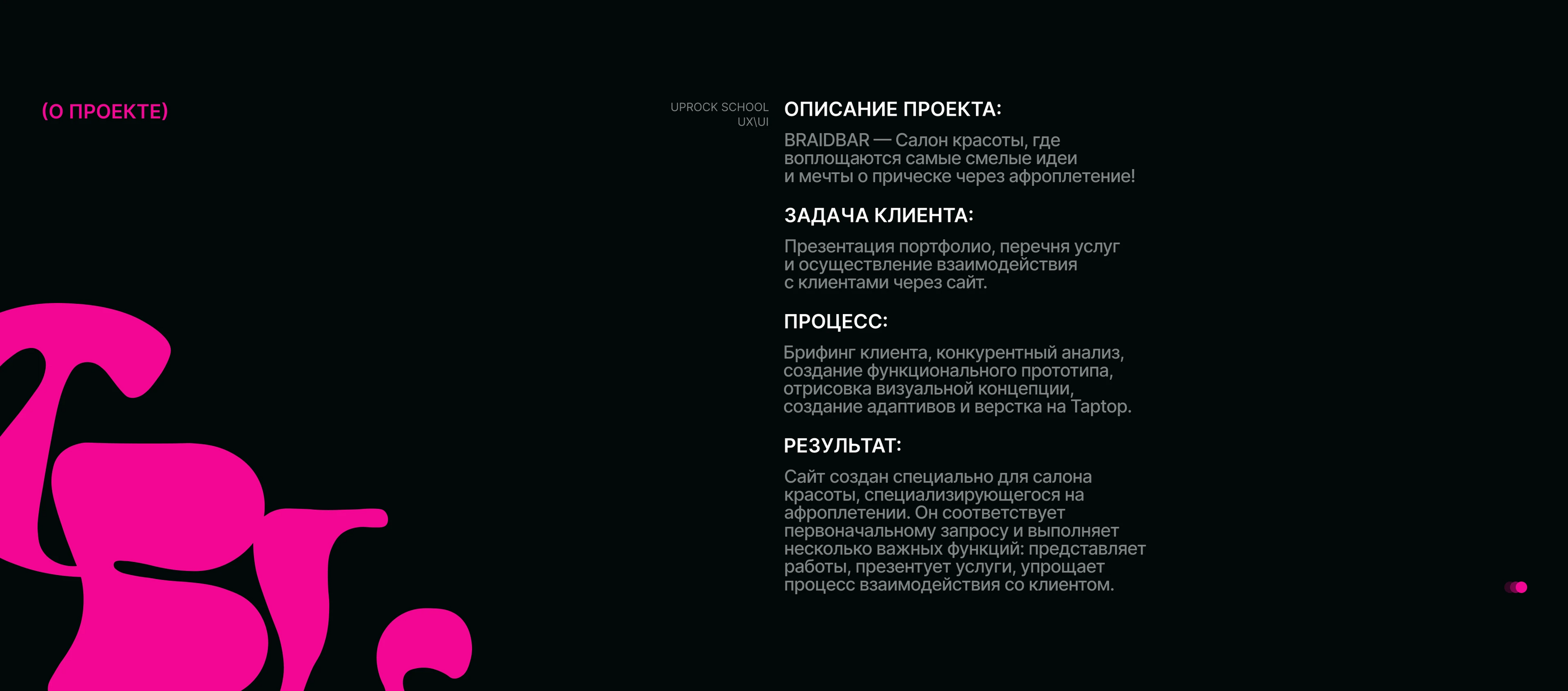 BRAIDBAR | Corporate website — Изображение №2 — Интерфейсы на Dprofile