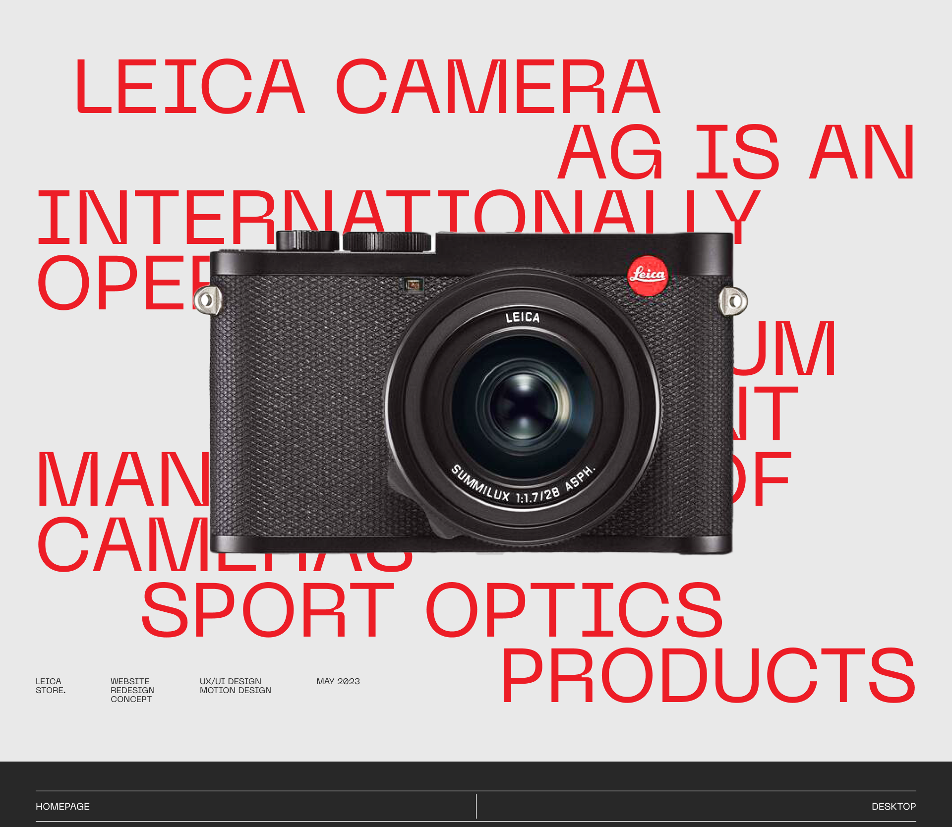 Leica Redesign | E-commerce — Изображение №1 — Интерфейсы на Dprofile