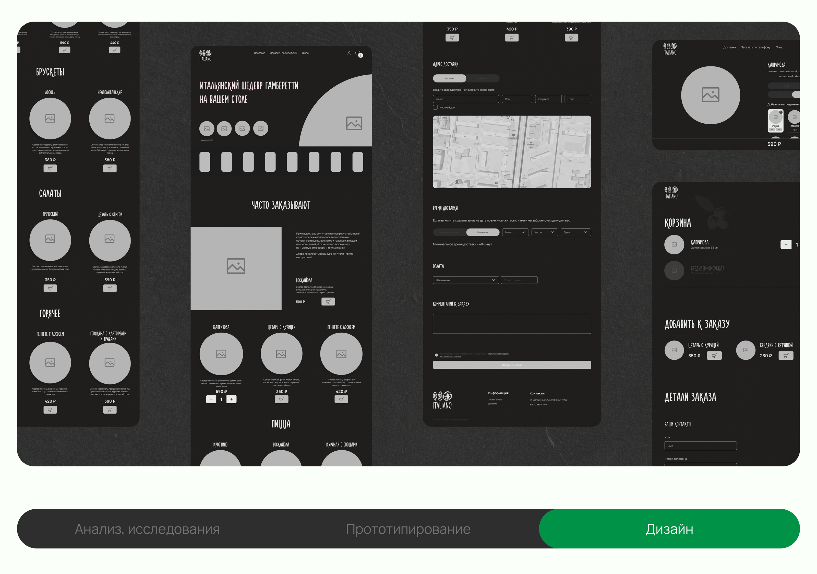 ITALIANO pizza. UX/UI for website — Изображение №8 — Интерфейсы на Dprofile