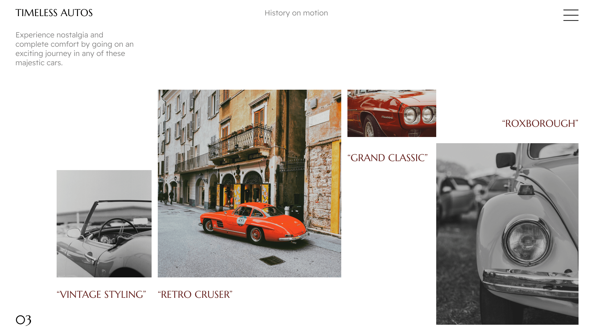 Retro Cars | лендинг для ретро автомобилей | дизайн — Изображение №9 — Интерфейсы на Dprofile