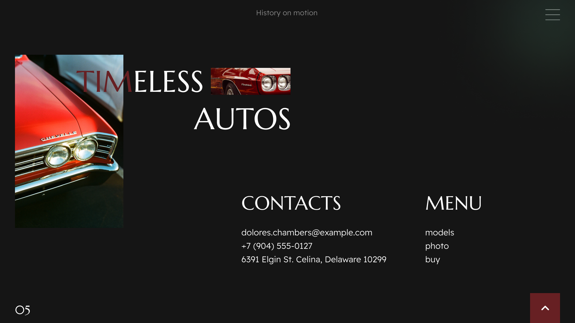 Retro Cars | лендинг для ретро автомобилей | дизайн — Изображение №5 — Интерфейсы на Dprofile