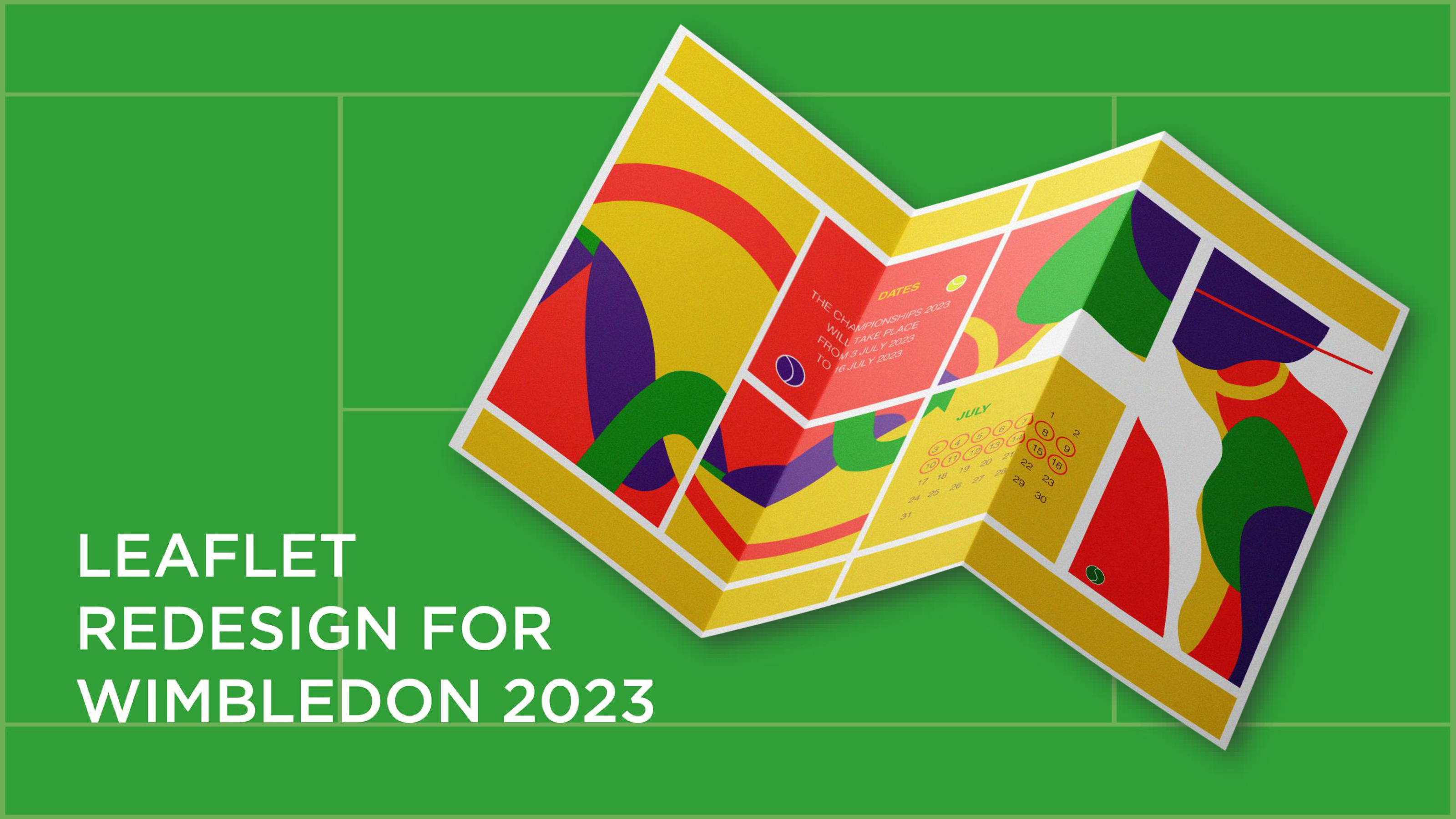 LEAFLET REDESIGN FOR WIMBLEDON 2023 — Изображение №1 — Иллюстрация, Графика на Dprofile