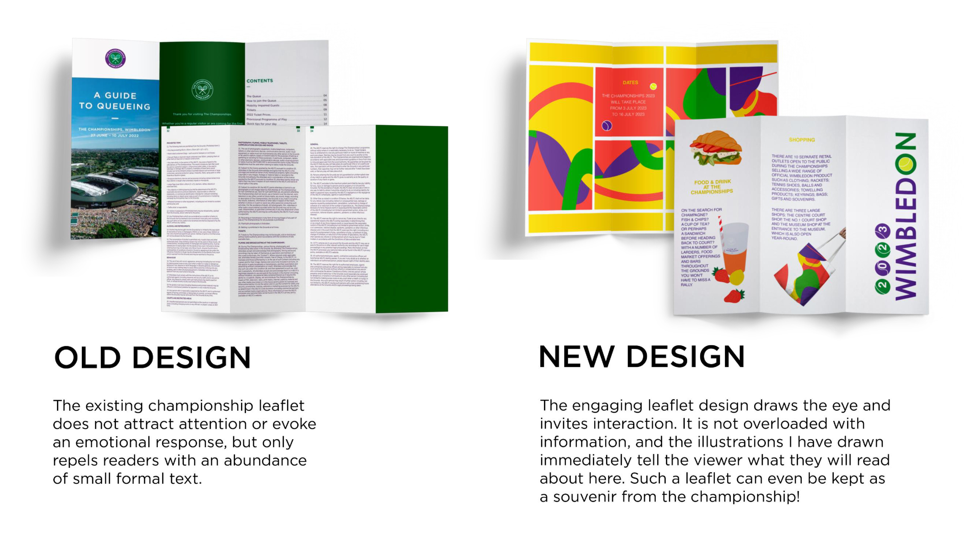 LEAFLET REDESIGN FOR WIMBLEDON 2023 — Изображение №2 — Иллюстрация, Графика на Dprofile