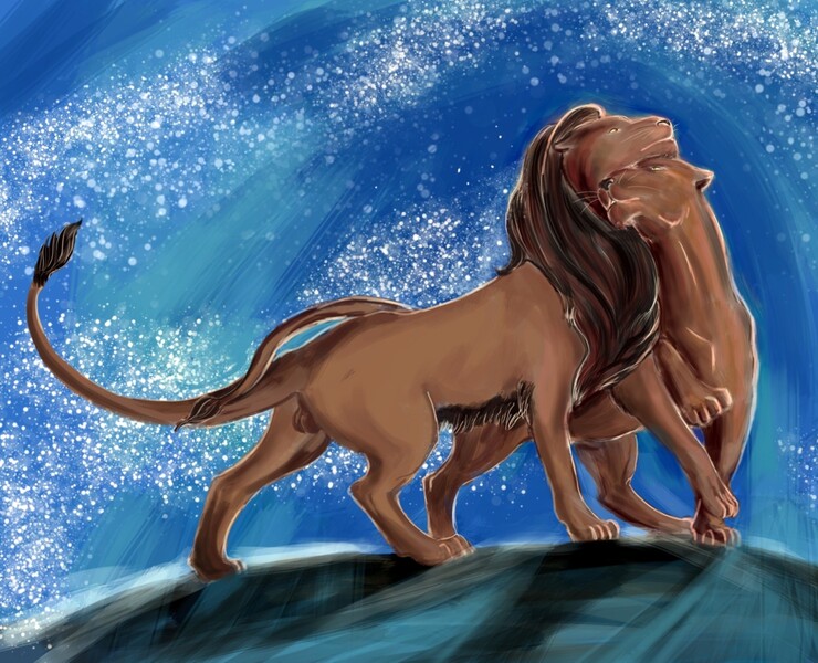 Two lions — Иллюстрация на Dprofile