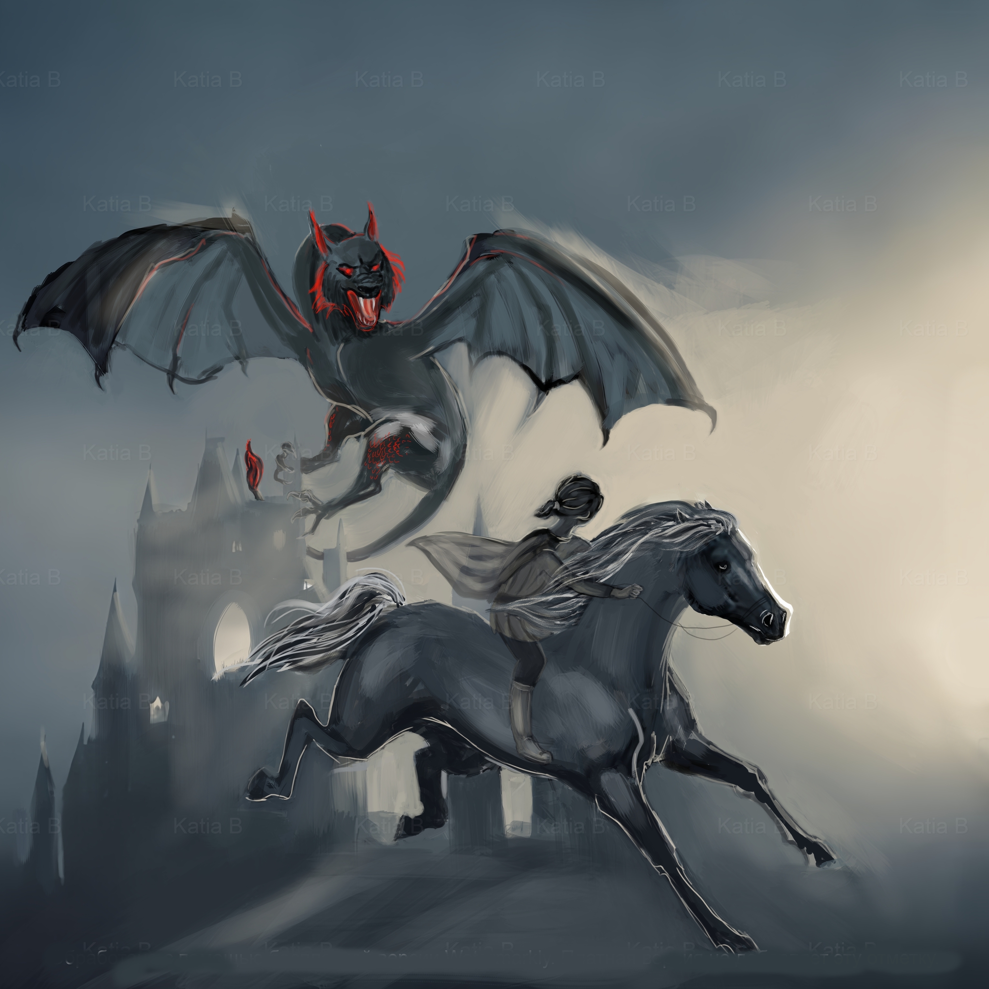 Dragon Attacks — Изображение №1 — Иллюстрация на Dprofile