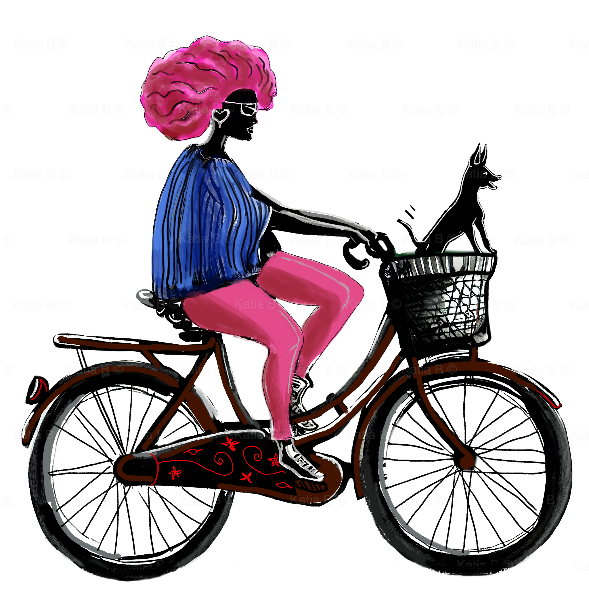 Girls on the bike — Изображение №1 — Иллюстрация на Dprofile