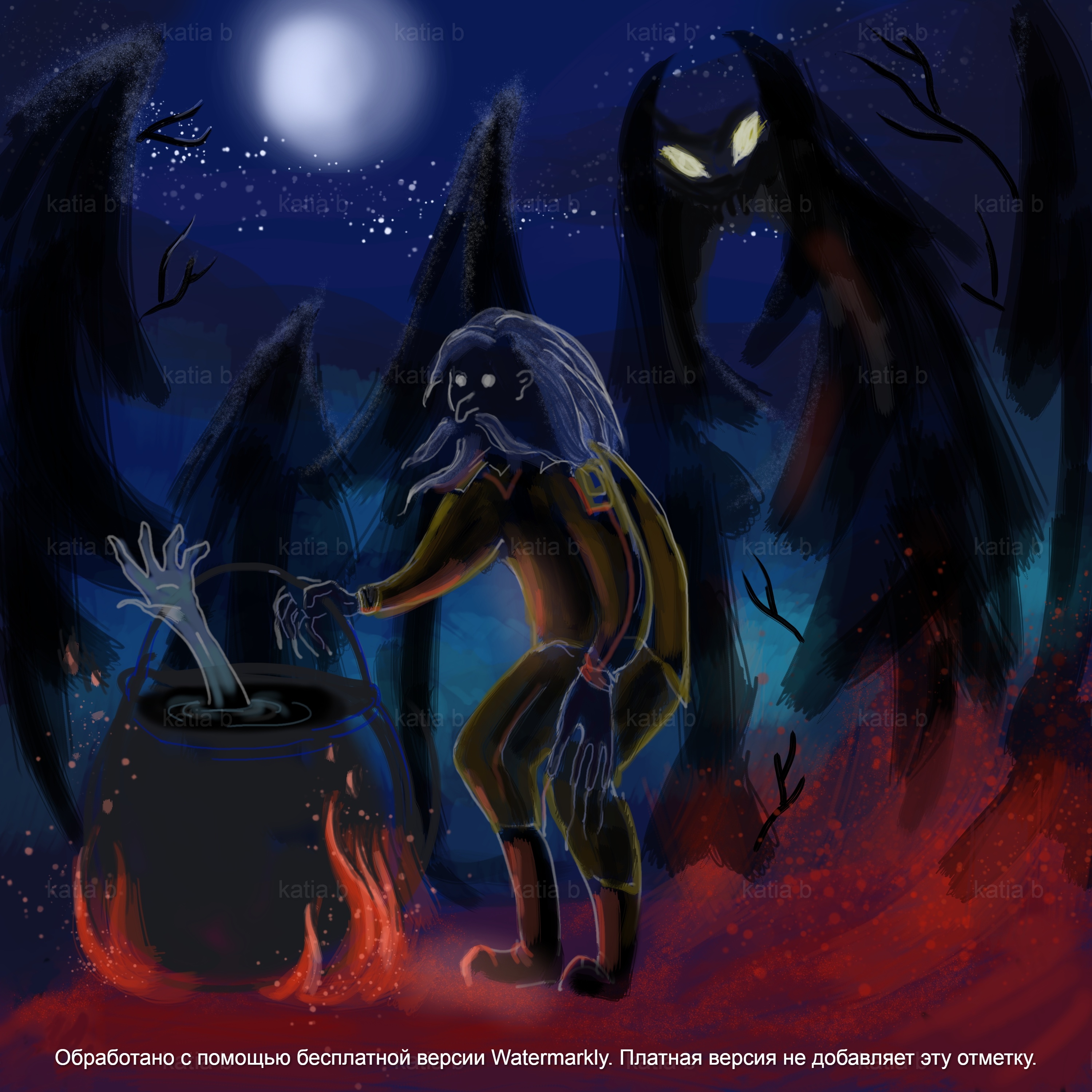 "Il fuligginoso fratello del diavolo" fiaba — Изображение №1 — Иллюстрация на Dprofile