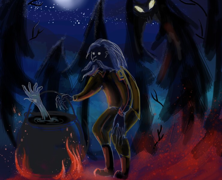 "Il fuligginoso fratello del diavolo" fiaba — Иллюстрация на Dprofile