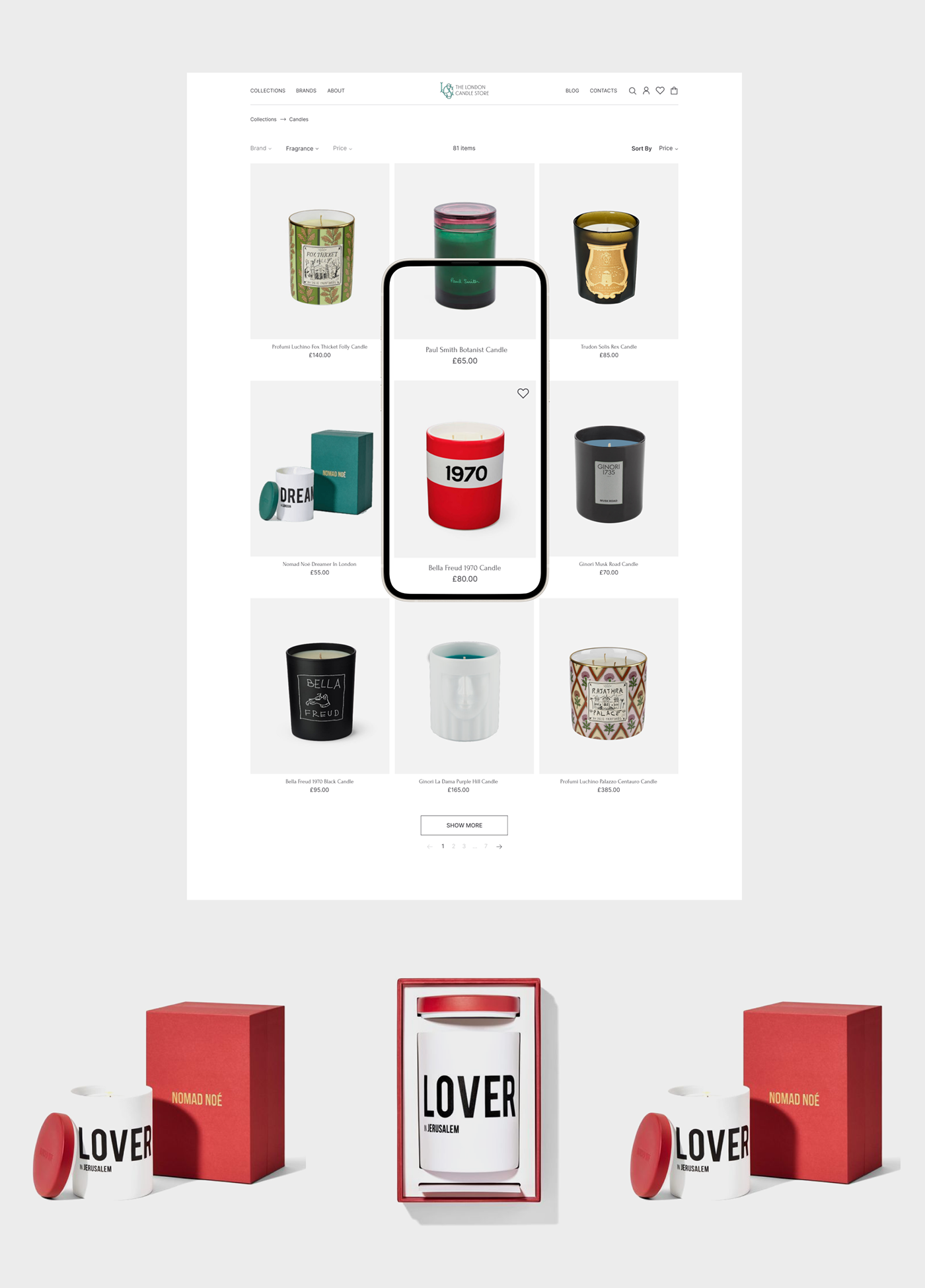 London Candle redesign — Изображение №5 — Интерфейсы, Маркетинг на Dprofile