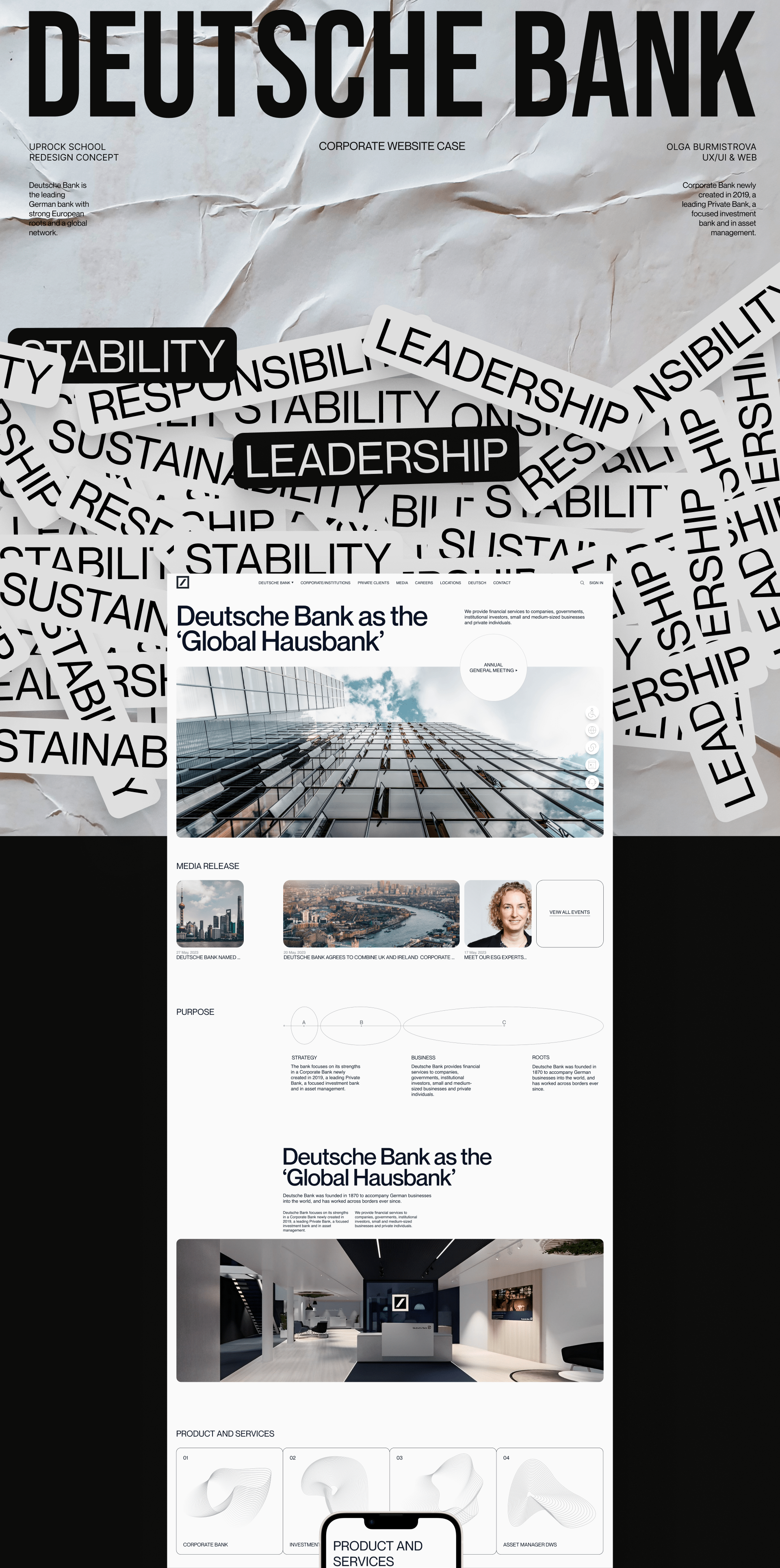 Deutsche Bank corporate website redesign — Изображение №1 — Интерфейсы, Графика на Dprofile