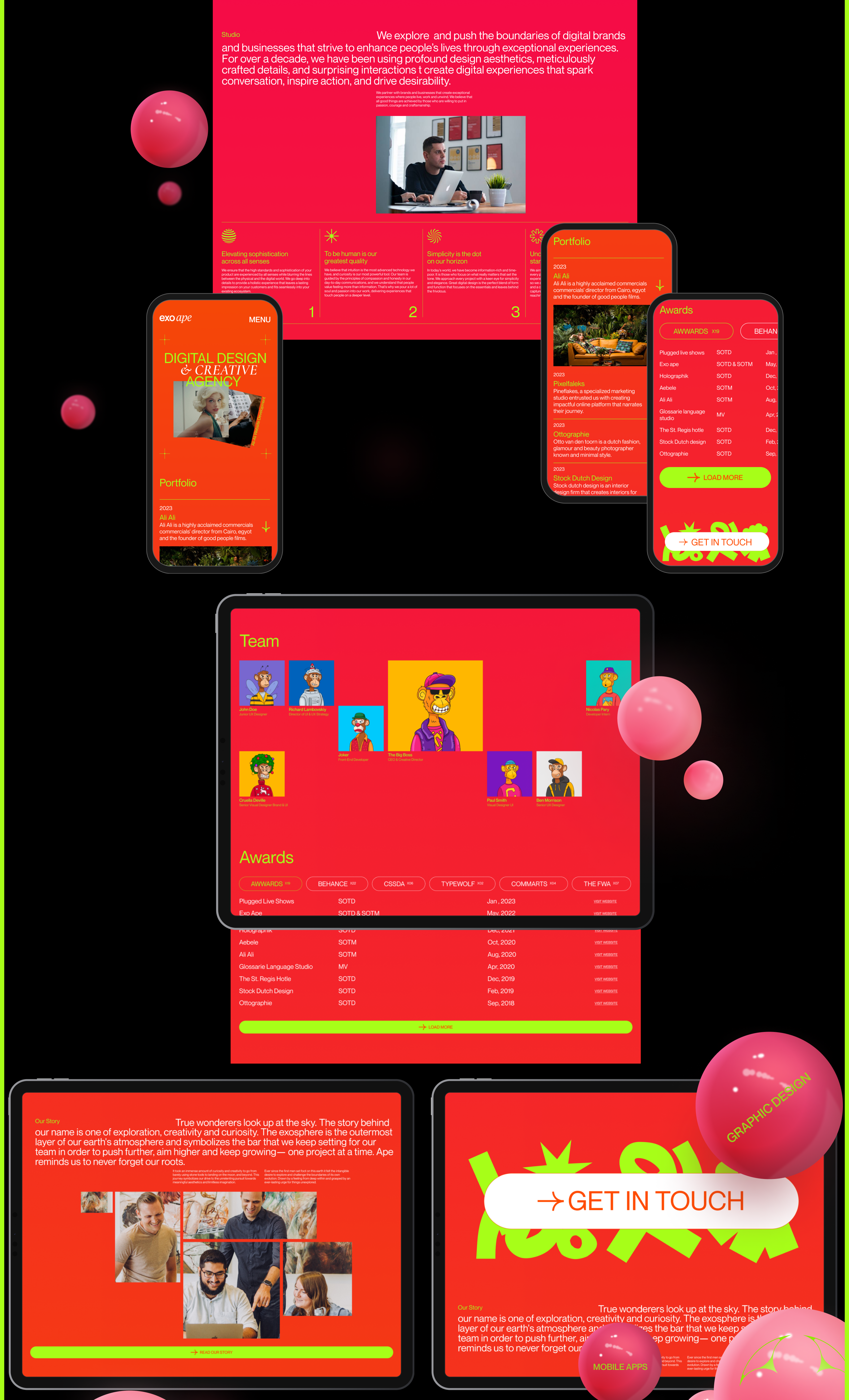 Exo Ape Agence Redesign Concept — Изображение №2 — Интерфейсы, Графика на Dprofile