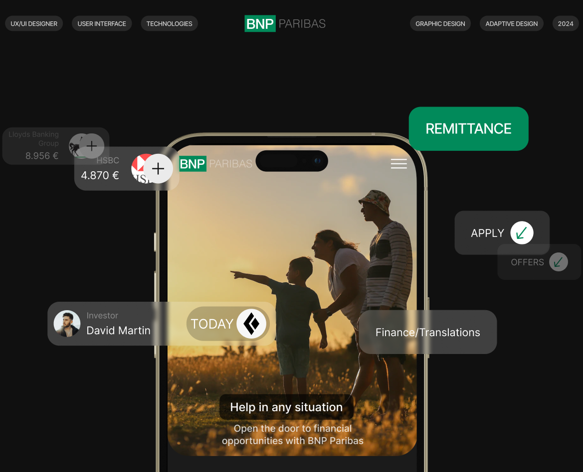 BNP Paribas | Corporate site redesign | UI/UX Design — Интерфейсы на Dprofile