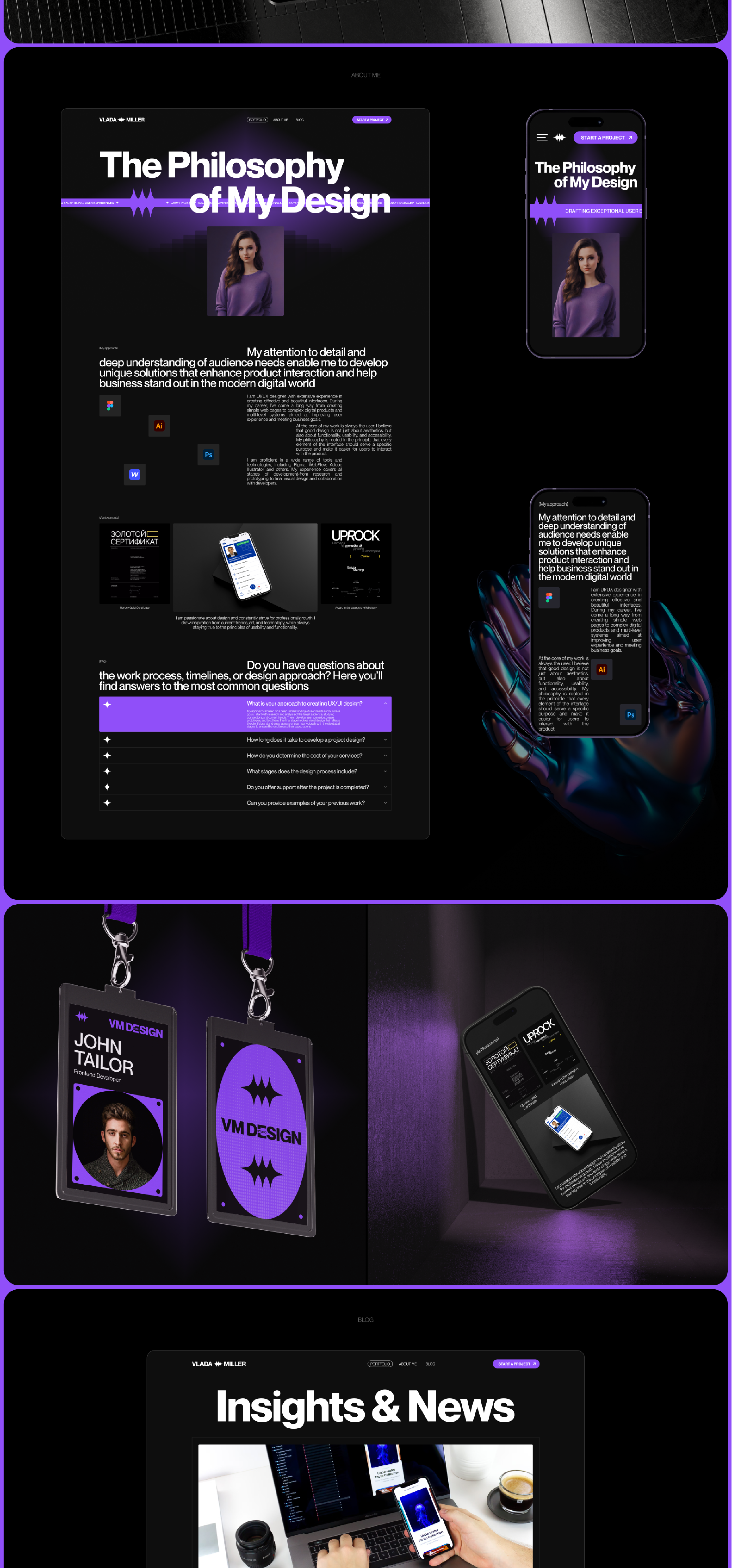 Personal Portfolio | UX/UI Designer — Изображение №6 — Интерфейсы, Брендинг на Dprofile