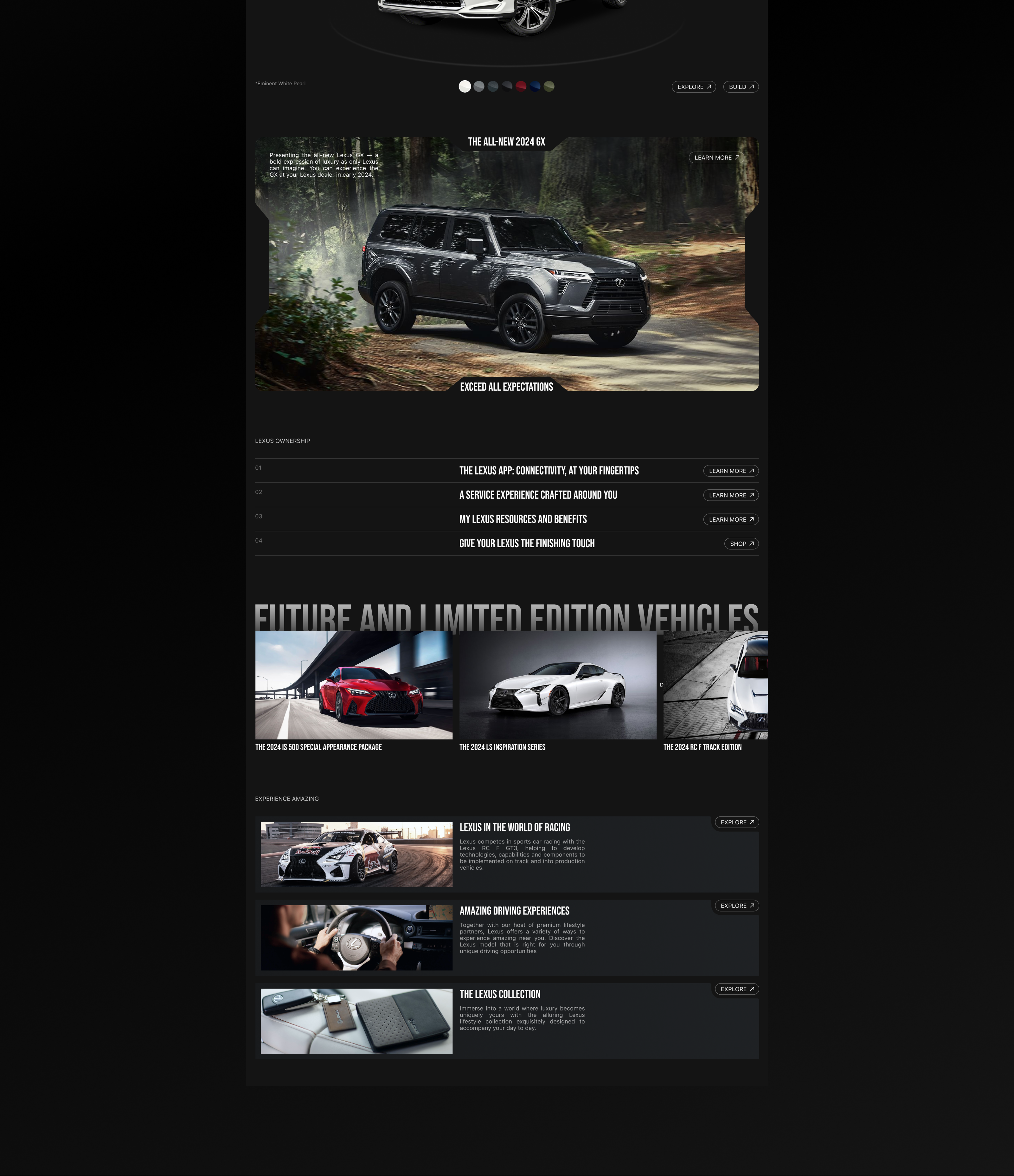 LEXUS | Website Redesign — Изображение №5 — Интерфейсы на Dprofile