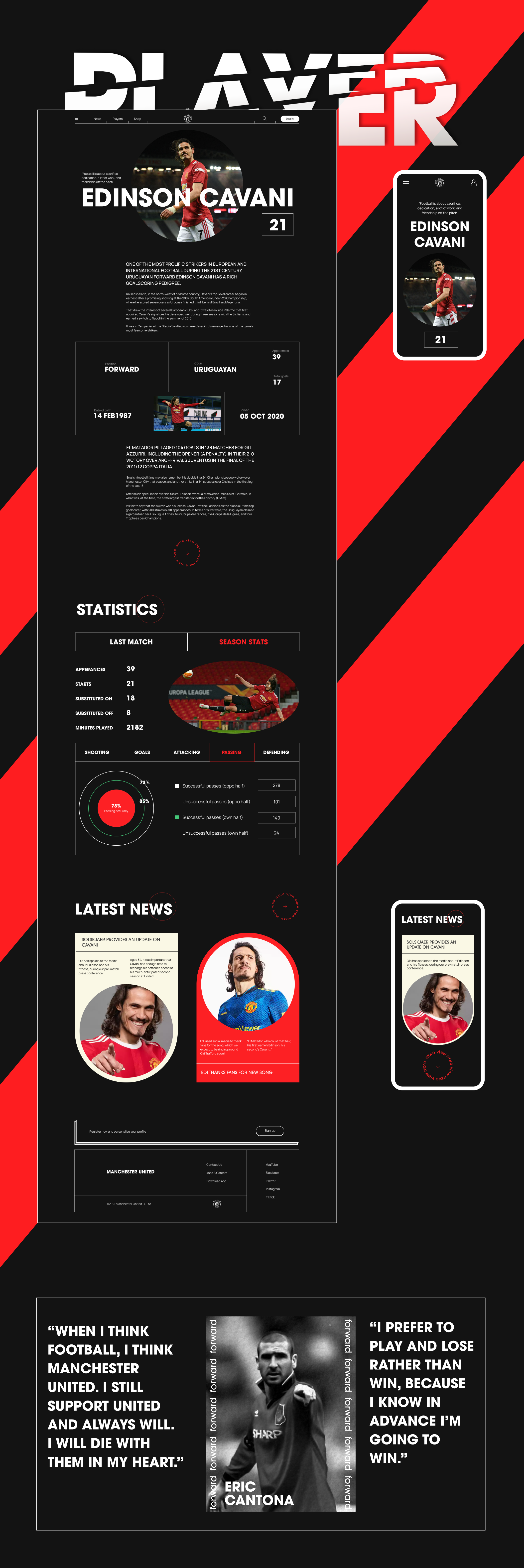 Manchester United - Website concept — Изображение №11 — Интерфейсы на Dprofile