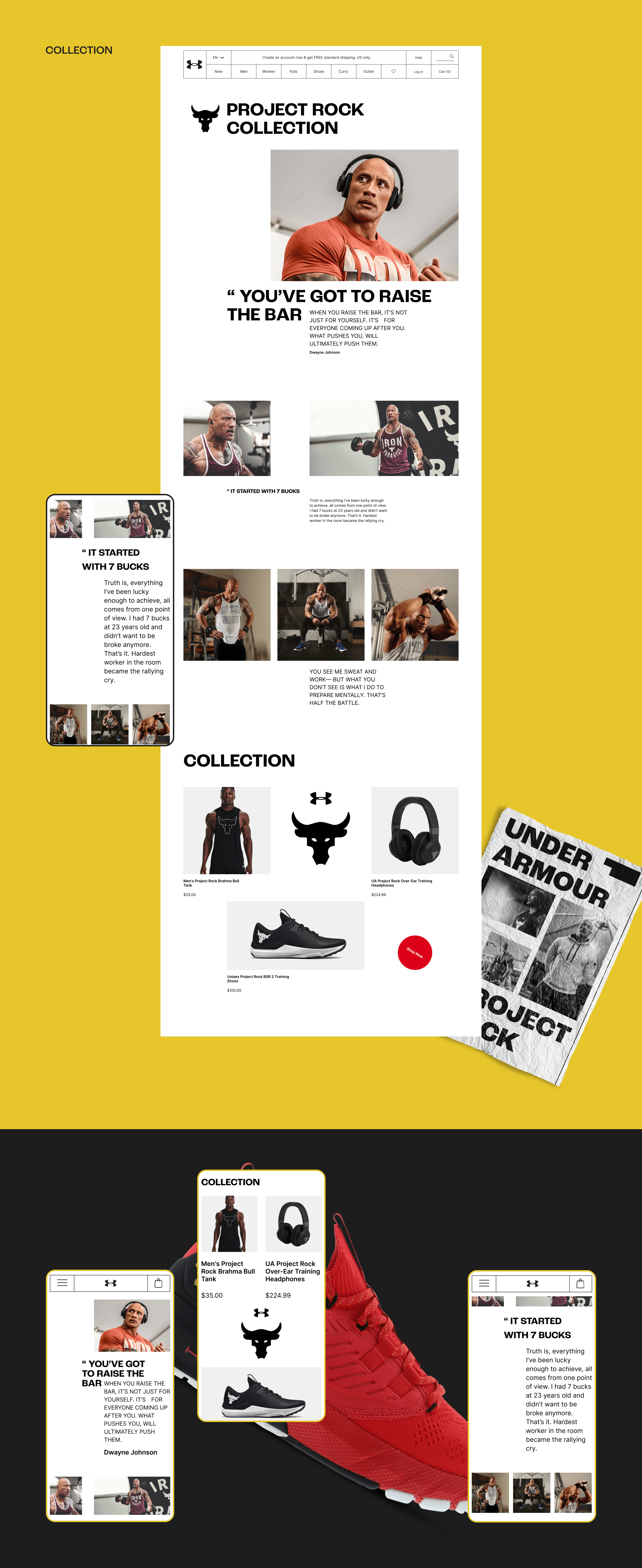 Under Armour - website redesign. — Изображение №4 — Интерфейсы на Dprofile