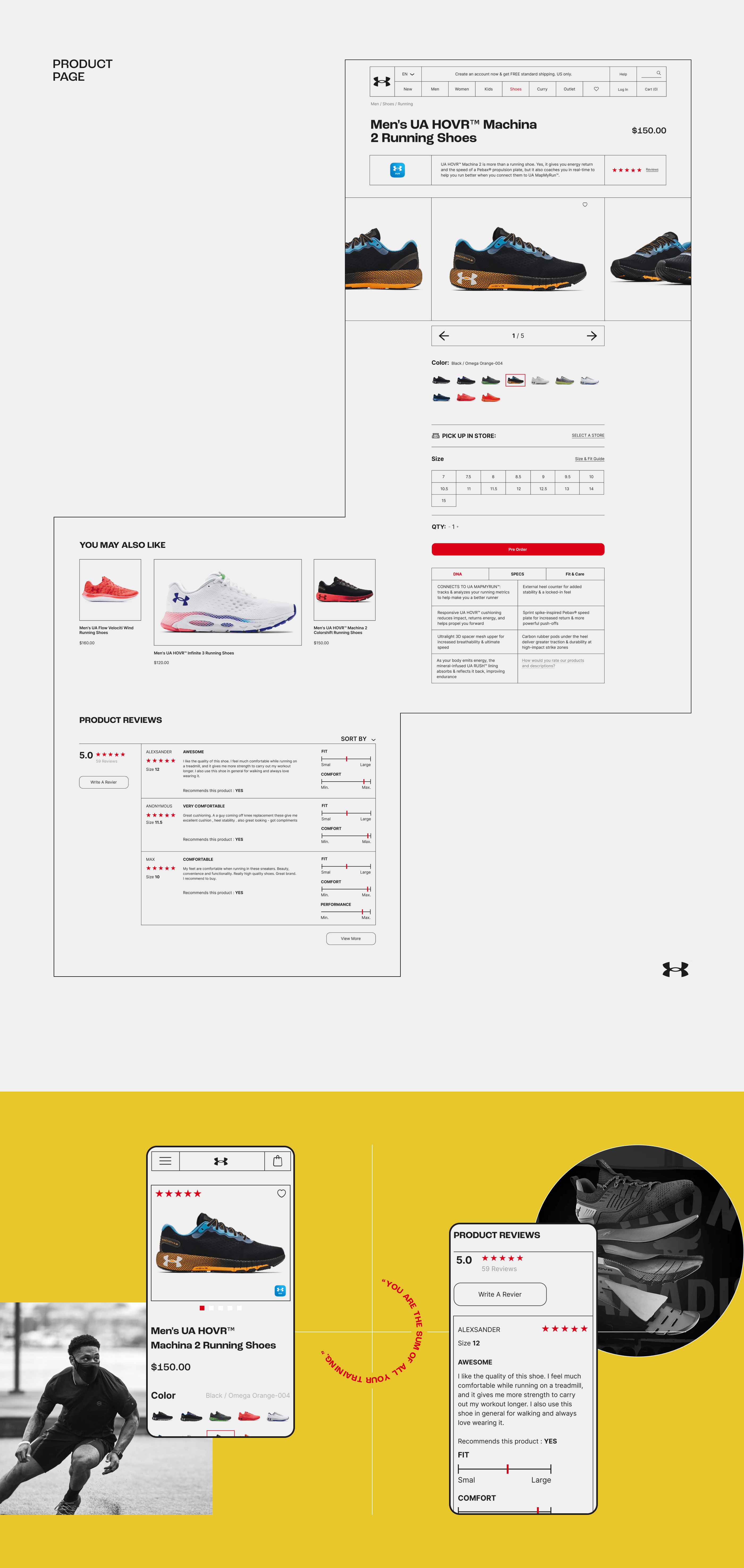 Under Armour - website redesign. — Изображение №3 — Интерфейсы на Dprofile