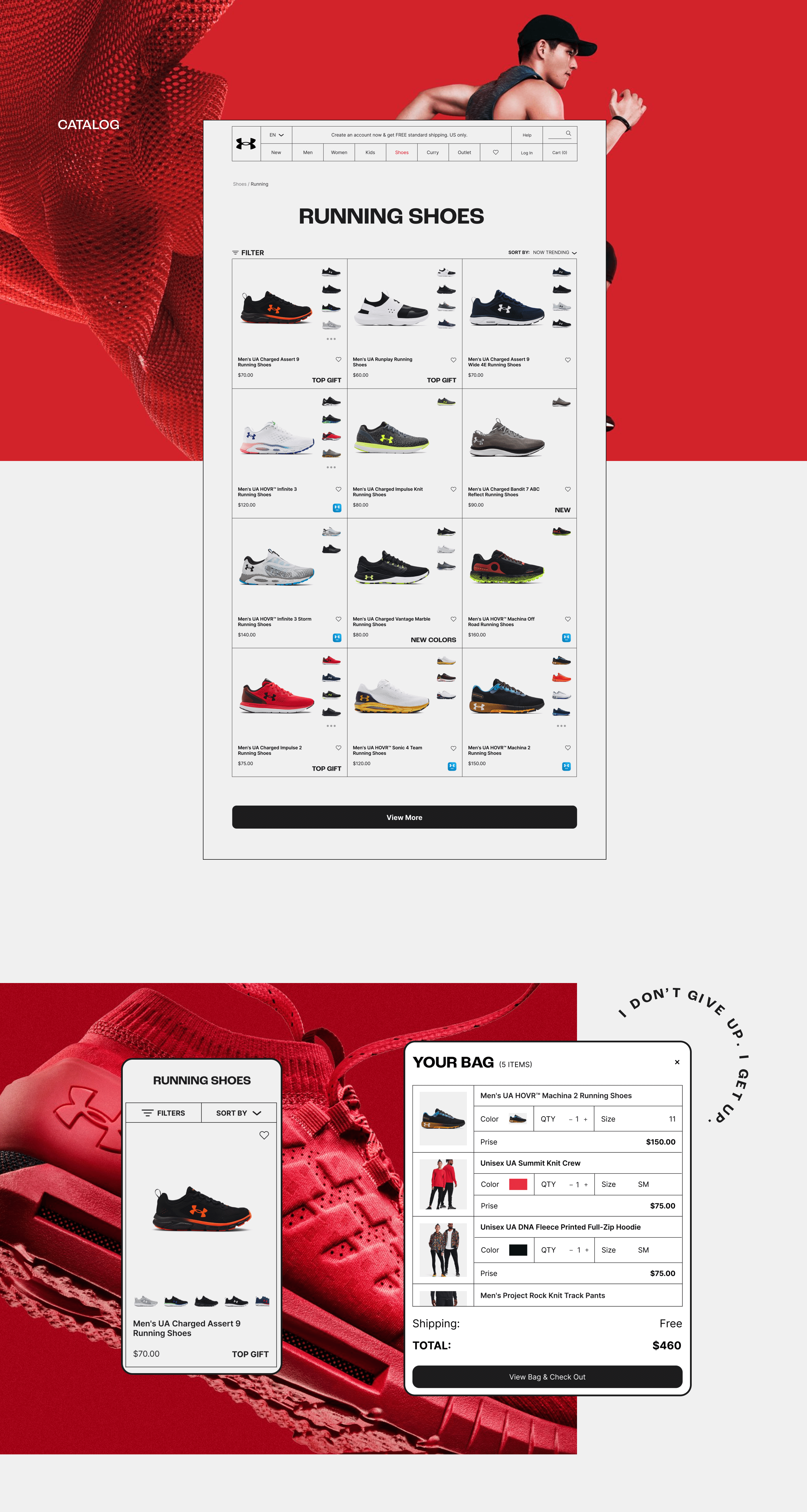 Under Armour - website redesign. — Изображение №2 — Интерфейсы на Dprofile