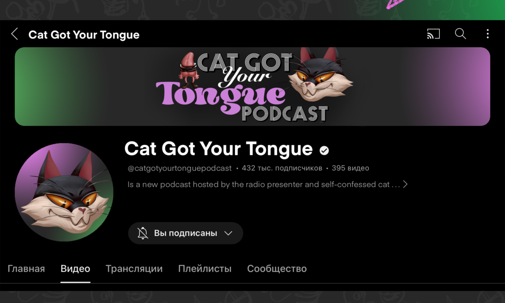 Cat got your tongue podcast — Изображение №9 — Иллюстрация на Dprofile