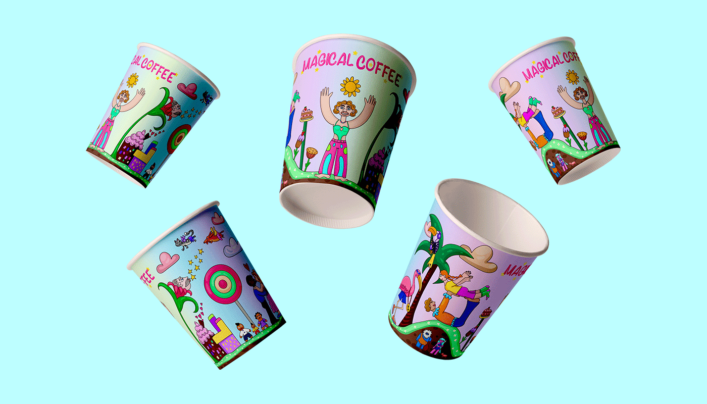 Coffee cup design and illustration — Изображение №2 — Брендинг, Иллюстрация на Dprofile