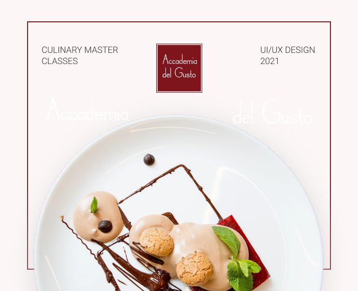 CULINARY MASTER CLASSES WEBSITE — Интерфейсы на Dprofile