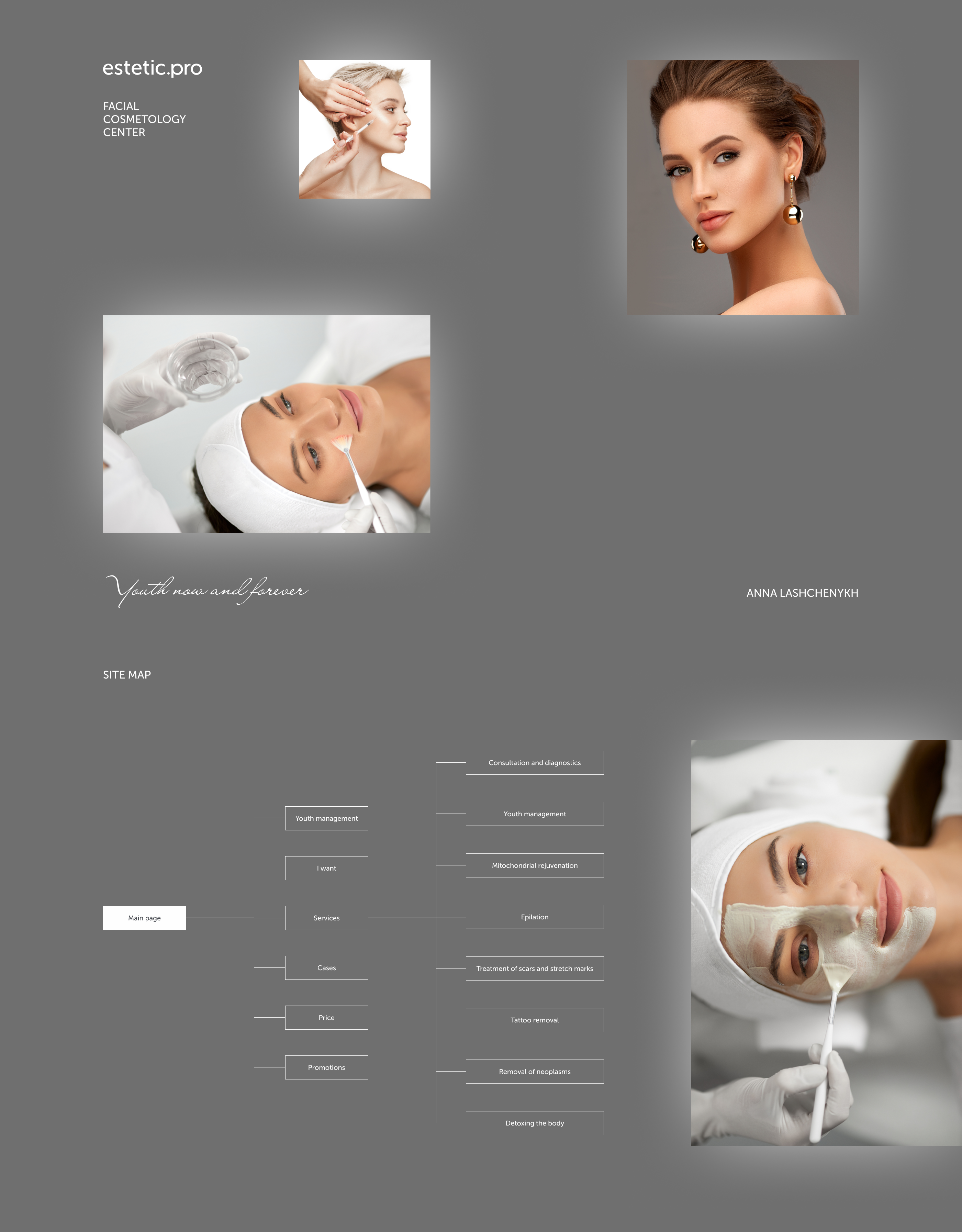 FACIAL COSMETOLOGY CENTER WEBSITE — Изображение №1 — Интерфейсы на Dprofile
