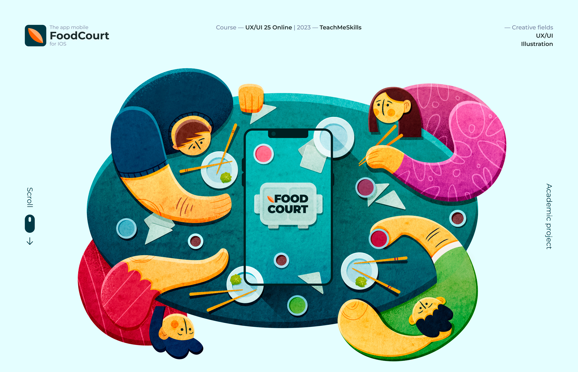 FoodCourt. Mobile App. UX/UI Design — Изображение №1 — Интерфейсы, Иллюстрация на Dprofile