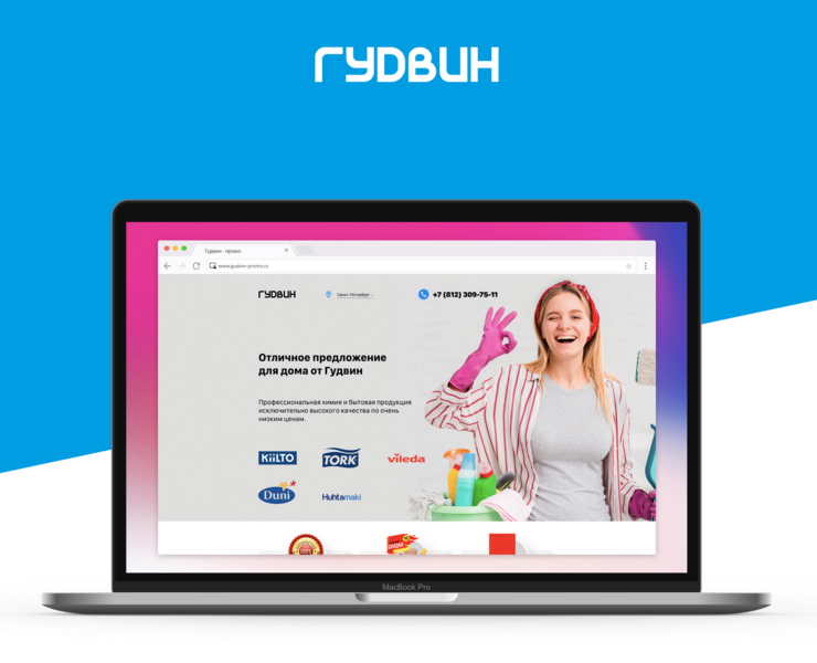 Goodvin promo Landing Page — Брендинг, Иллюстрация, Графика на Dprofile