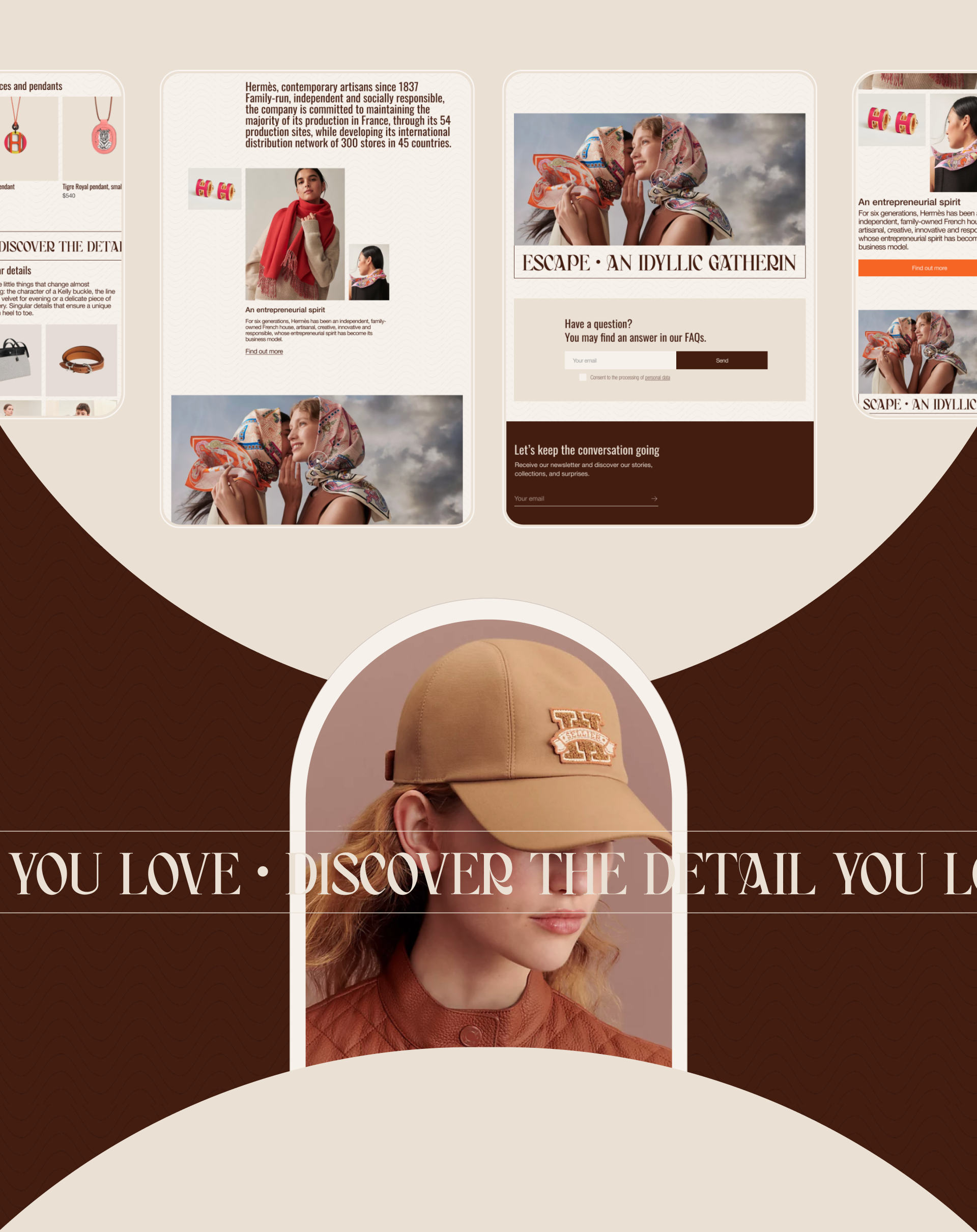 Hermes Paris|Landing Page — Изображение №8 — Интерфейсы, Графика на Dprofile