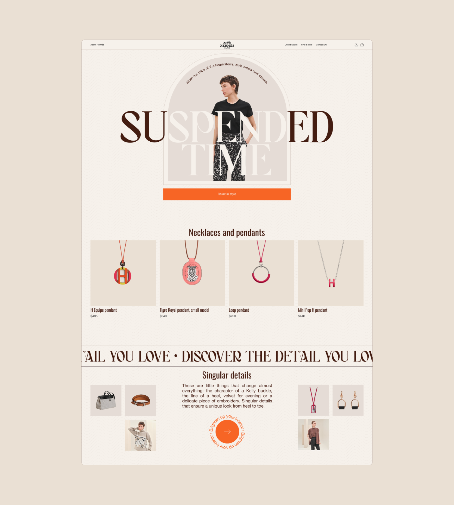Hermes Paris|Landing Page — Изображение №3 — Интерфейсы, Графика на Dprofile